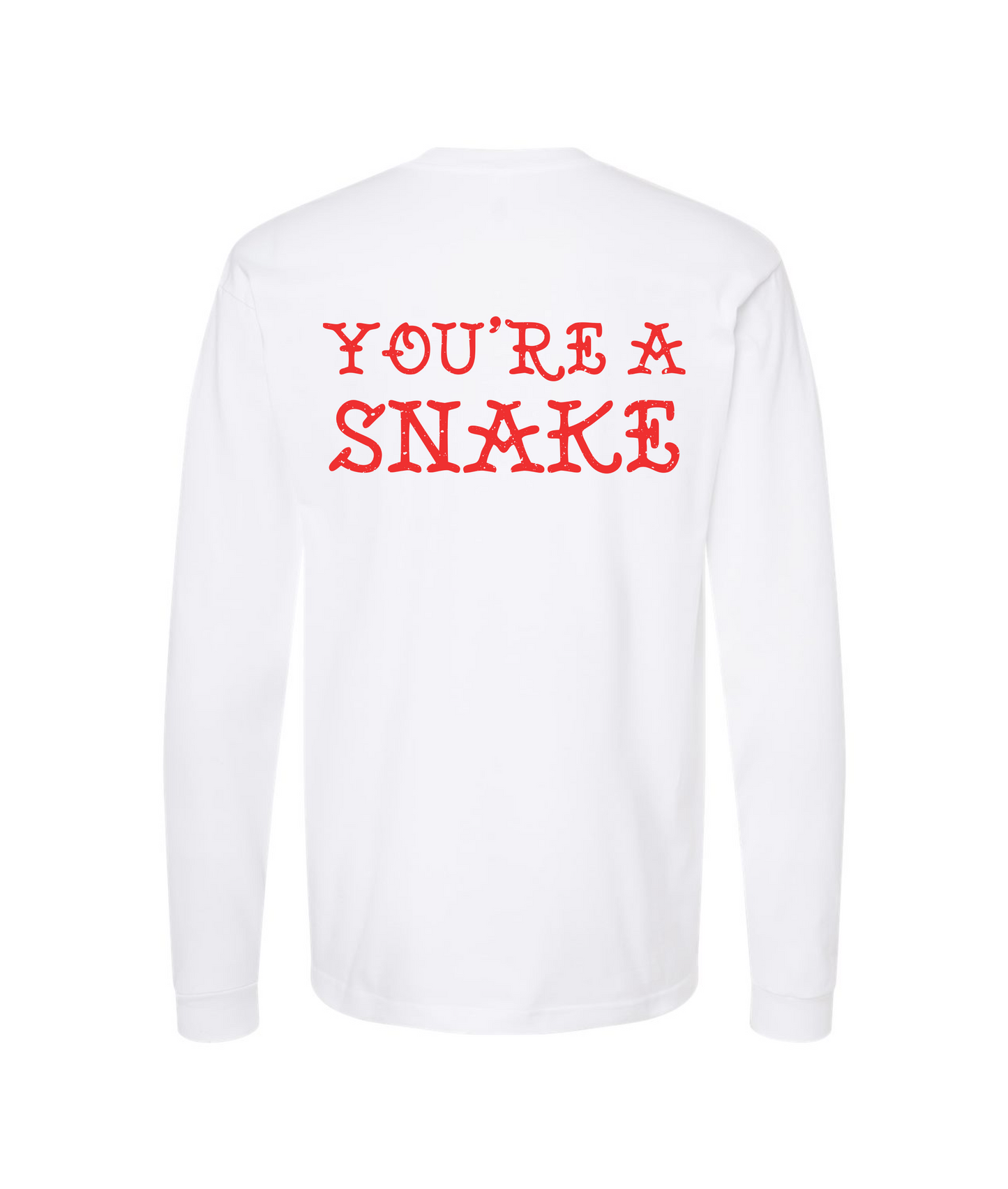 V-RELTOP - YOU'RE A SNAKE - White Long Sleeve T
