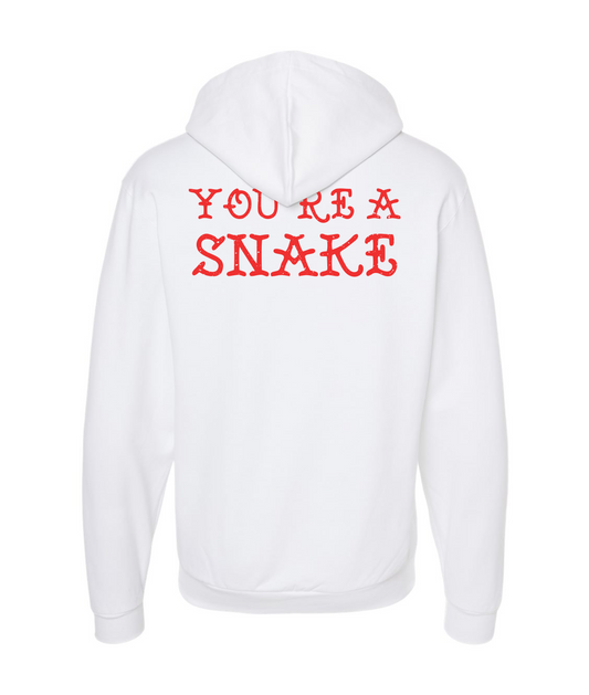 V-RELTOP - YOU'RE A SNAKE - White Zip Up Hoodie