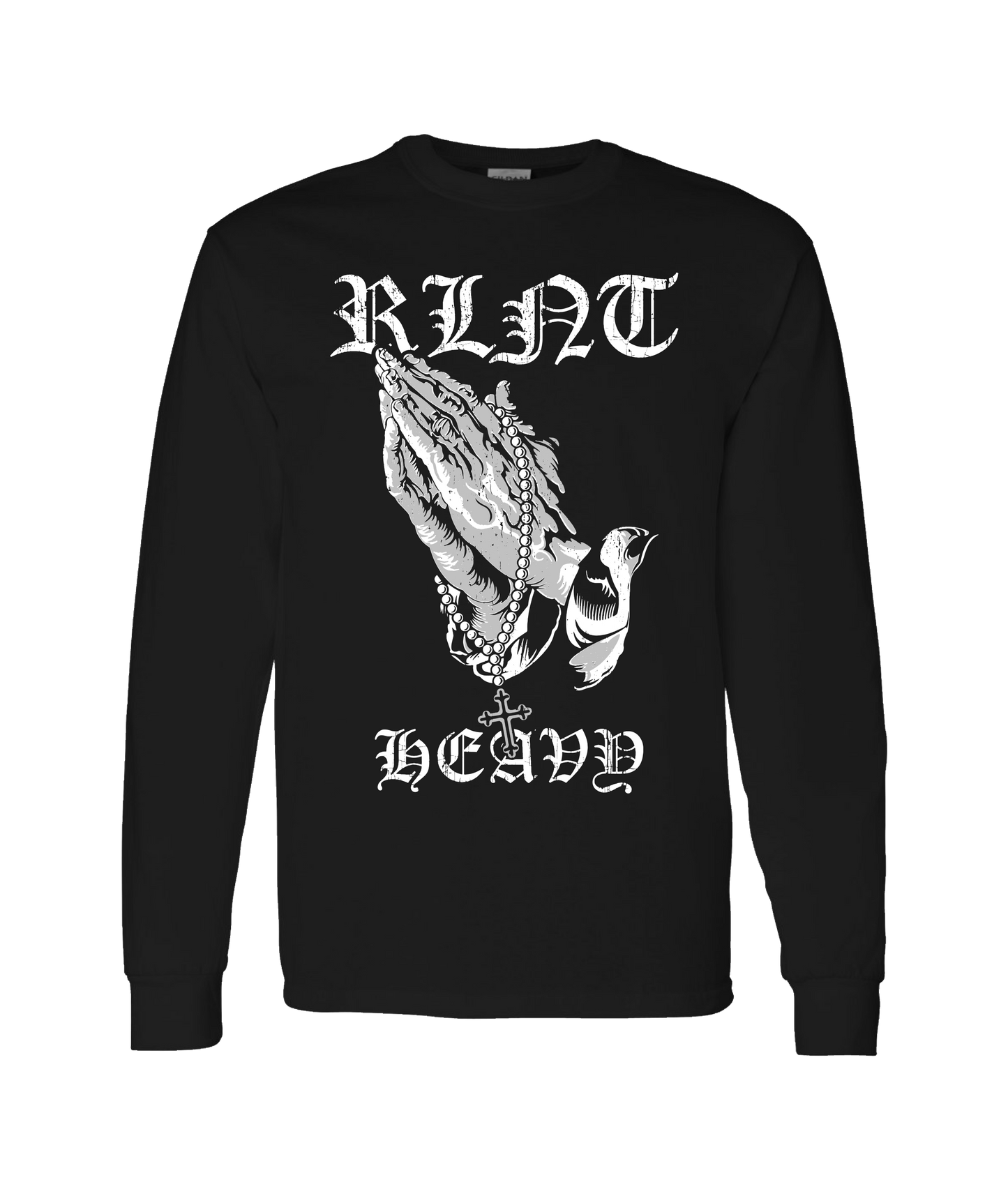 V-RELTOP - PRAYER HANDS - Black Long Sleeve T