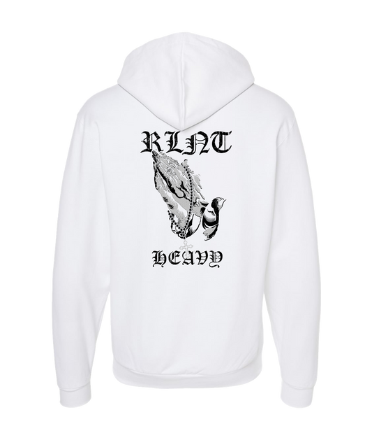 Relent - PRAYER HANDS - White Zip Up Hoodie