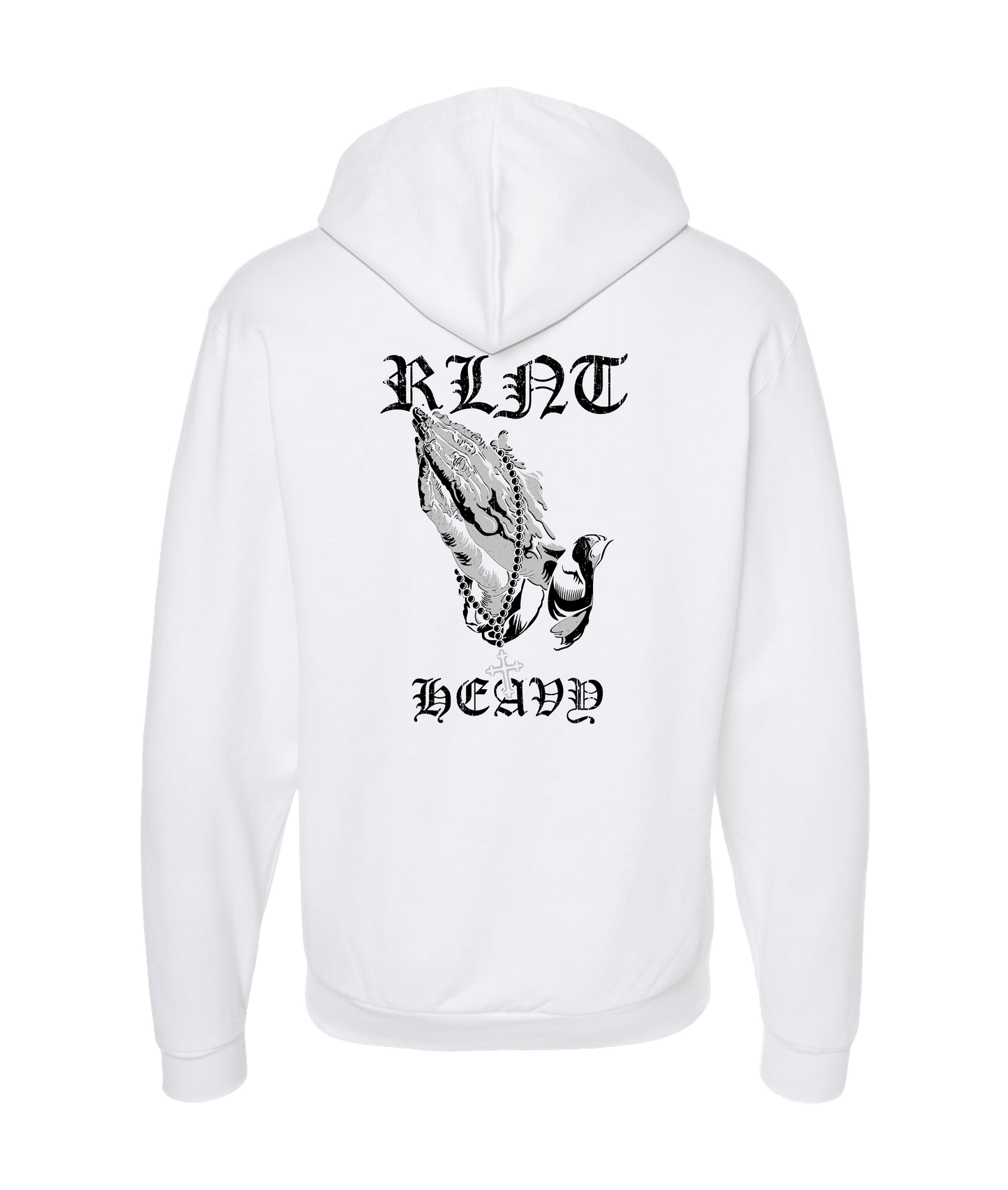 V-RELTOP - PRAYER HANDS - White Zip Up Hoodie