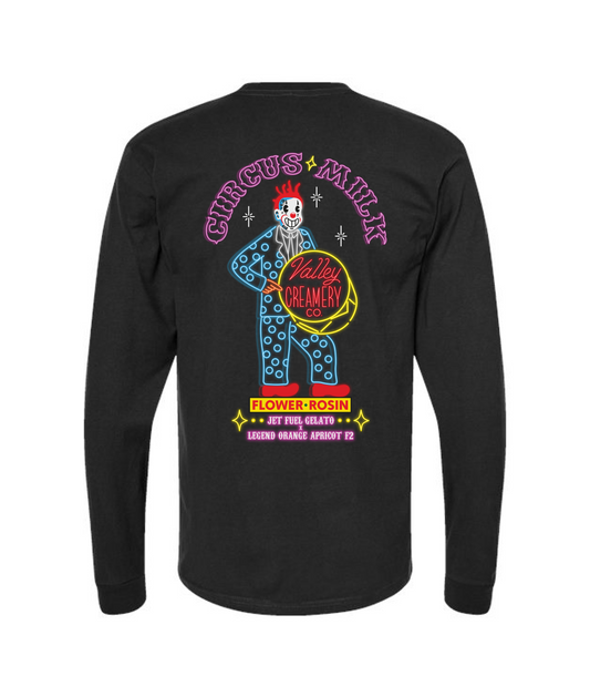 V-VCCCTOP - Circus Milk - Black Long Sleeve T