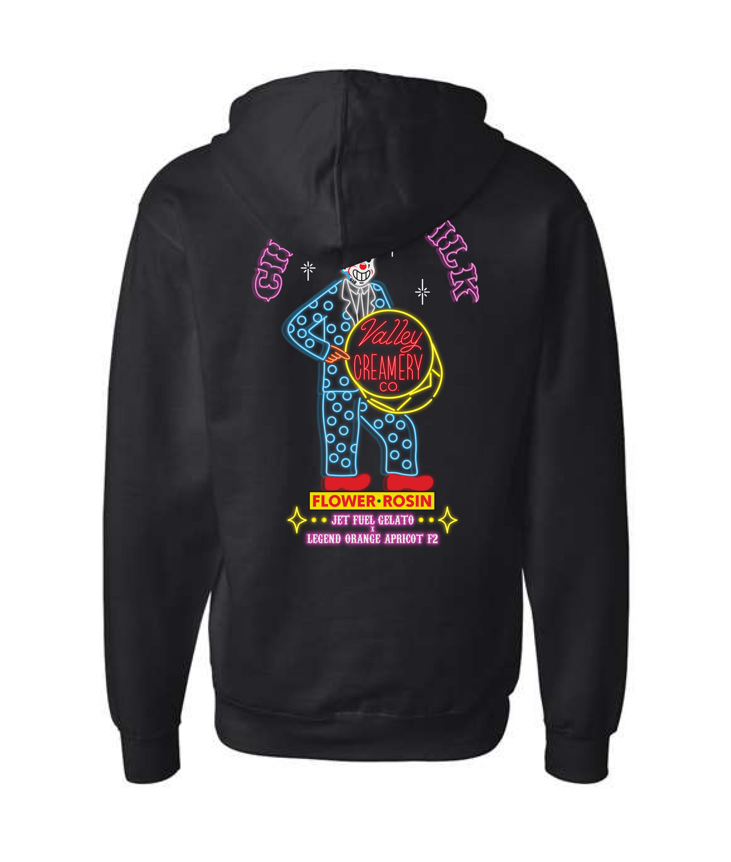 V-VCCCTOP - Circus Milk - Black Zip Up Hoodie
