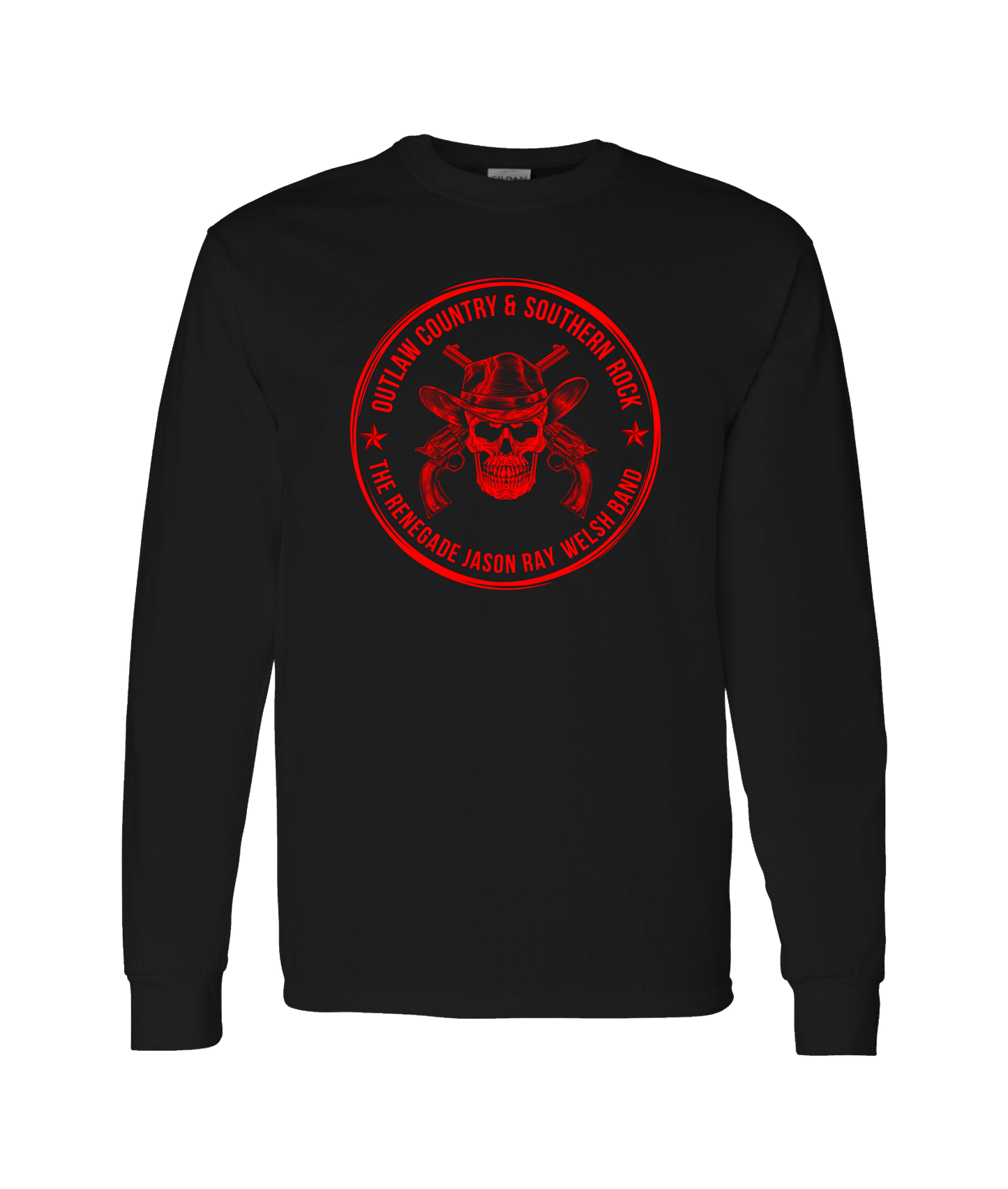 The Renegade Jason Ray Welsh Band - Round Logo - Black Long Sleeve T