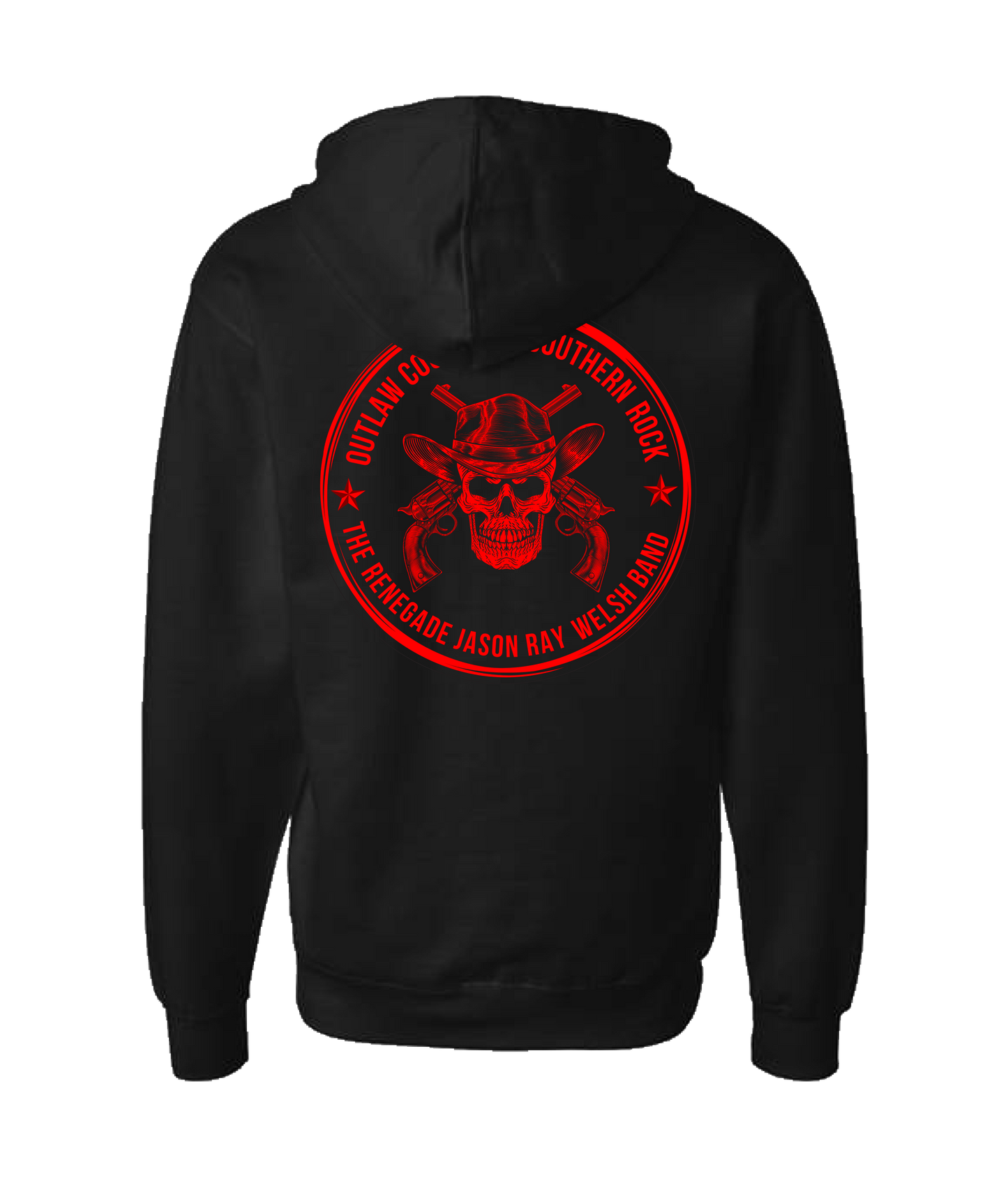 The Renegade Jason Ray Welsh Band - Round Logo - Black Zip Up Hoodie