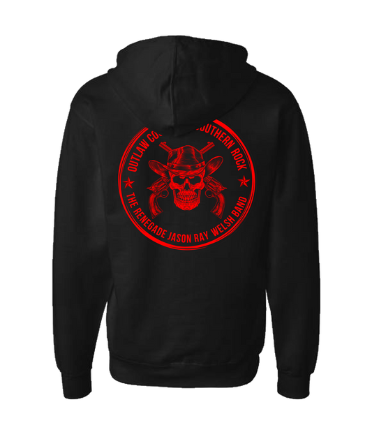 The Renegade Jason Ray Welsh Band - Round Logo - Black Zip Up Hoodie