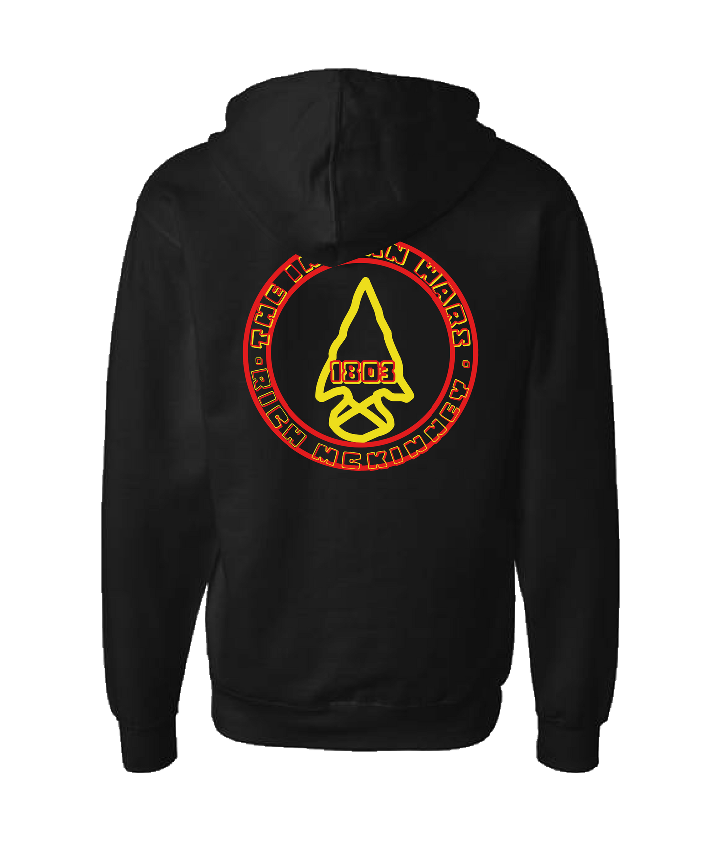 RICH McKinney - CIRCLE LOGO - Black Zip Up Hoodie