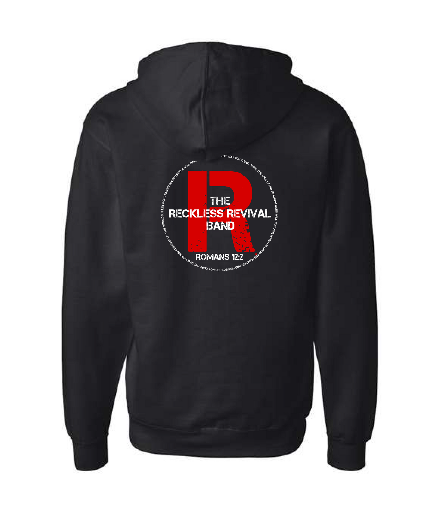 V-RRTOP - DESIGN 1 - Black Zip Up Hoodie