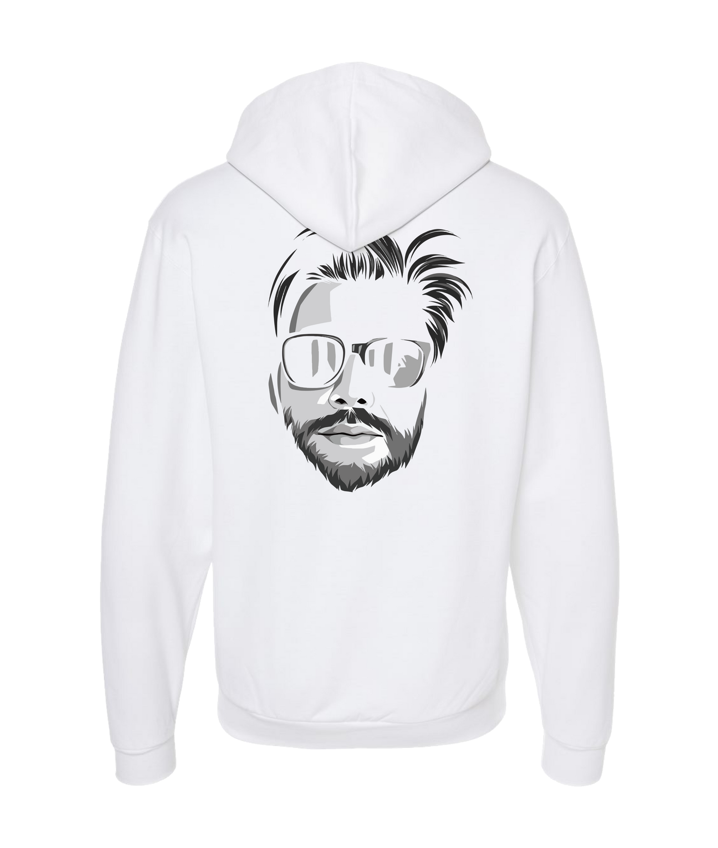 Ryan Slice - FULL FACE - White Zip Up Hoodie