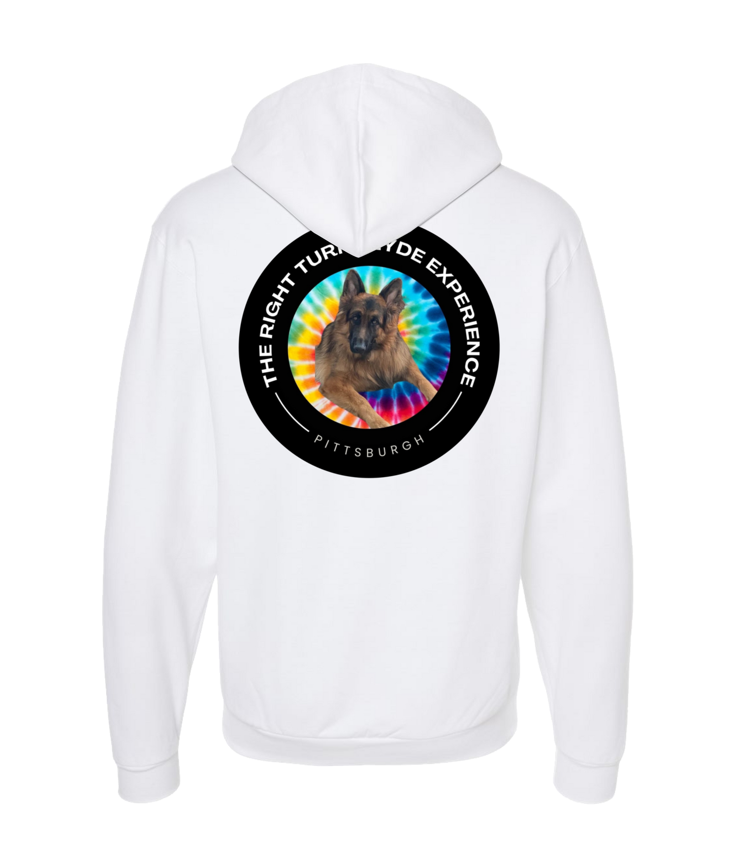 V-RTCMTOP - Right TurnClyde "Brucie Gear" Merchandise - White Zip Up Hoodie