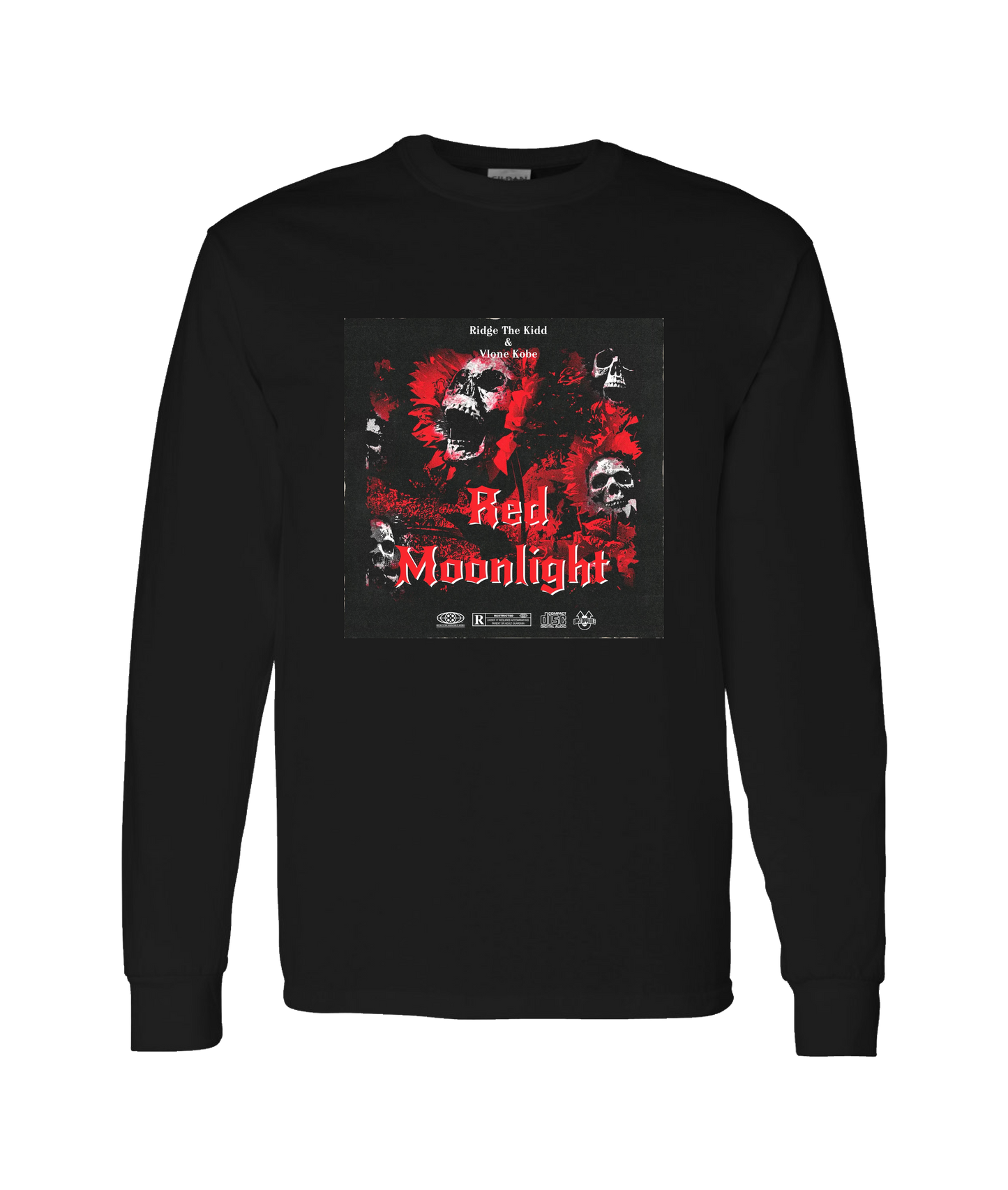 Ridge The Kidd - Red Moonlight EP - Black Long Sleeve T