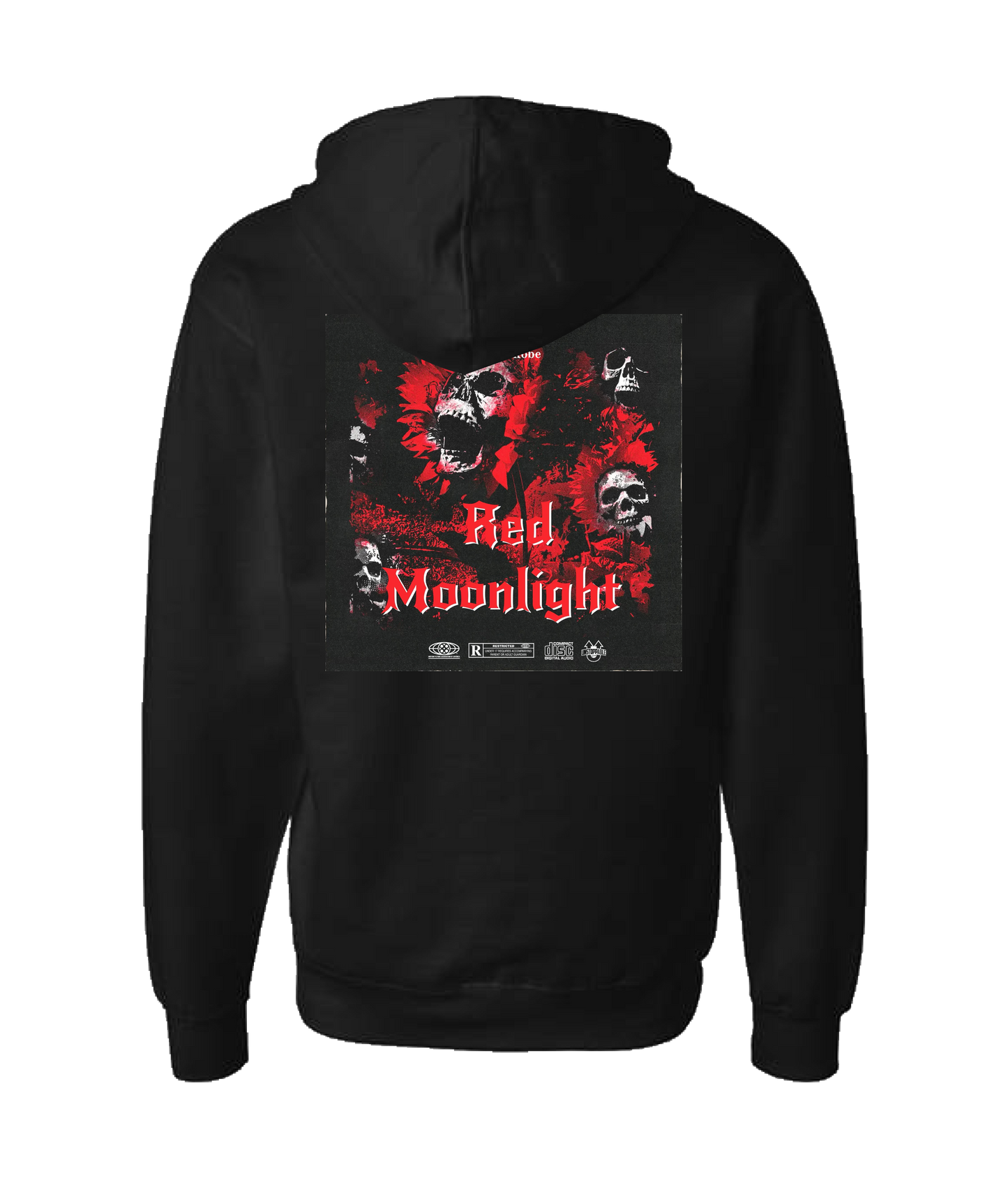 Ridge The Kidd - Red Moonlight EP - Black Zip Up Hoodie