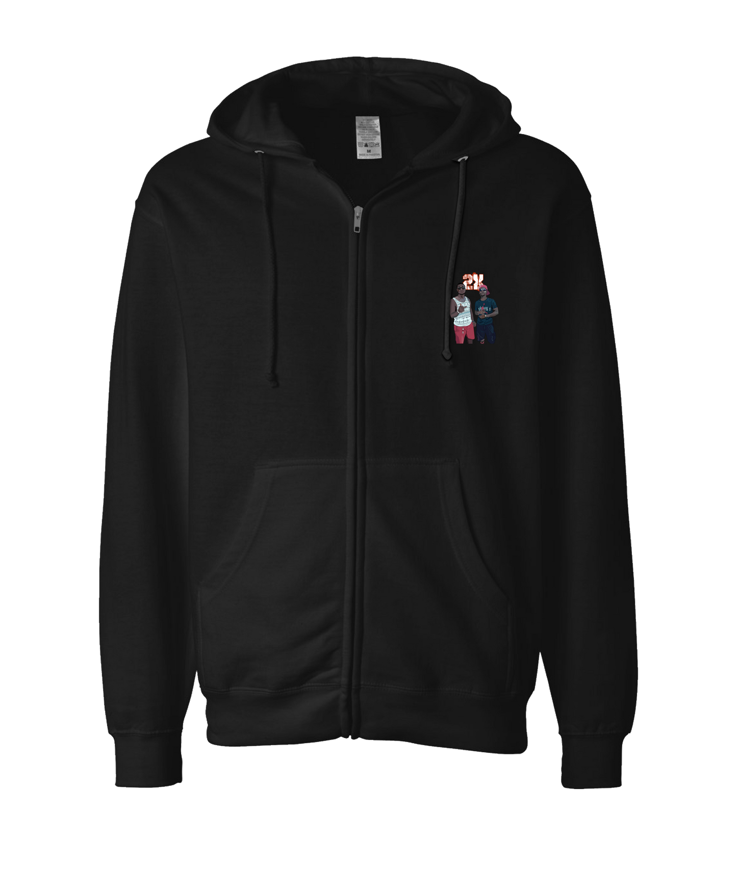 2Times/2X - Mesa de trabajo - Black Zip Up Hoodie