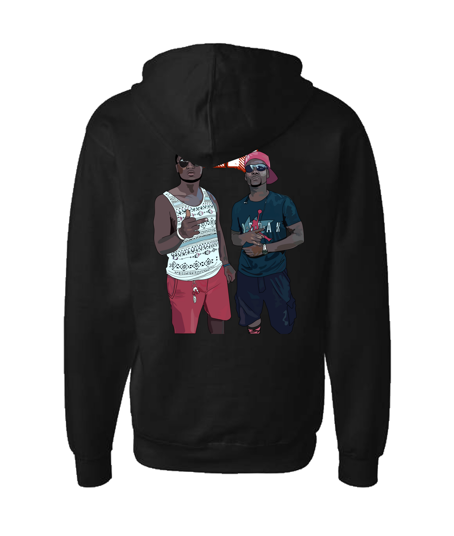 2Times/2X - Mesa de trabajo - Black Zip Up Hoodie
