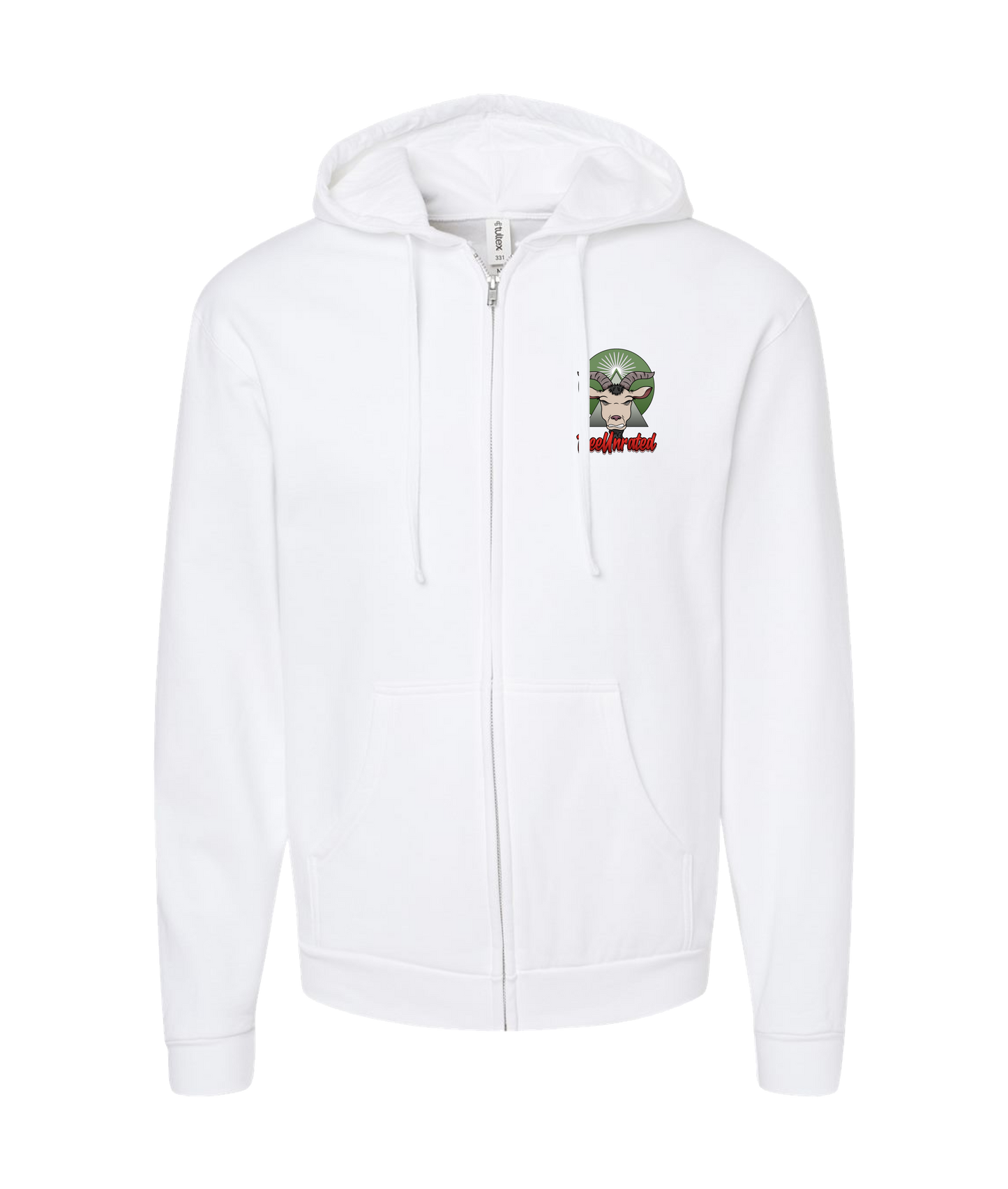 2Times/2X - Goatinati - White Zip Up Hoodie