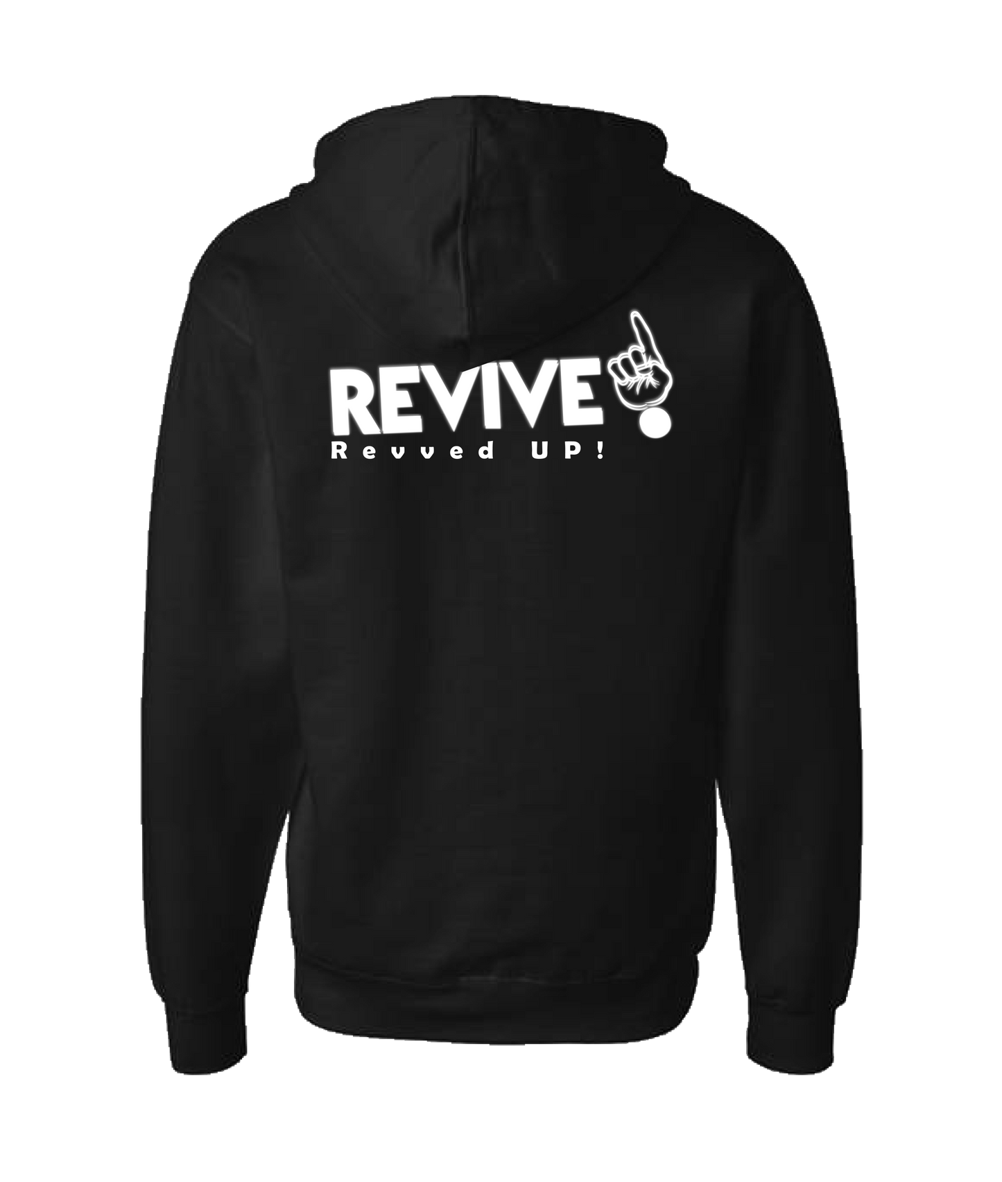 V-RVTOP - DESIGN 1 - Black Zip Up Hoodie