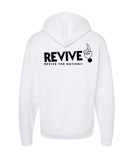 V-RVTOP - DESIGN 1 - White Zip Up Hoodie