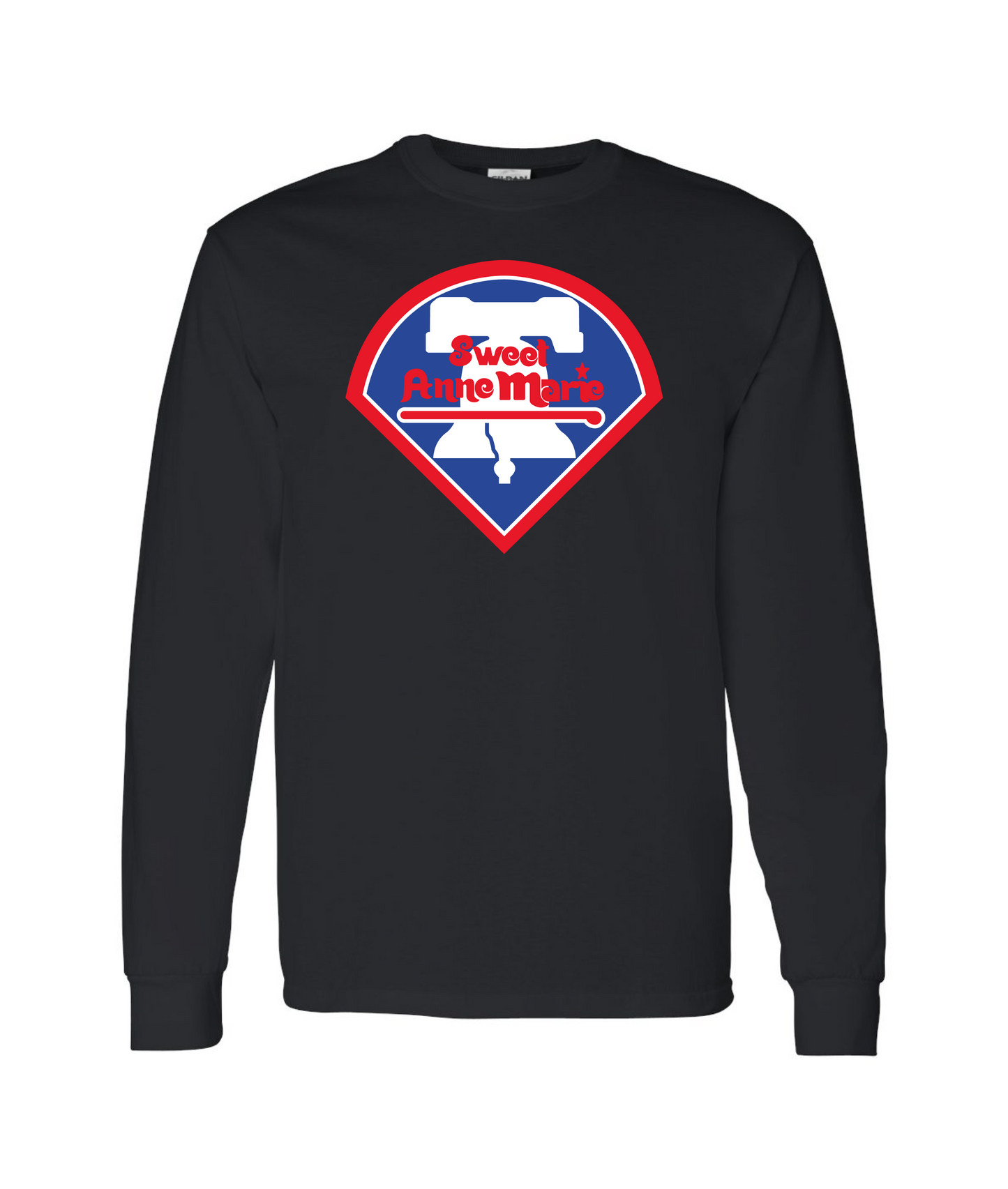 Sweet Anne Marie - Liberty Bell Logo - Black Long Sleeve T