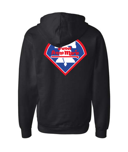 Sweet Anne Marie - Liberty Bell Logo - Black Zip Hoodie