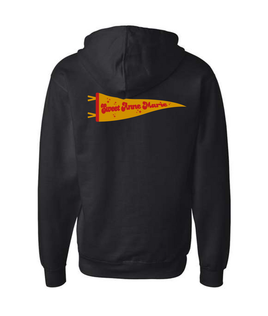 Sweet Anne Marie - Flag Logo - Black Zip Hoodie