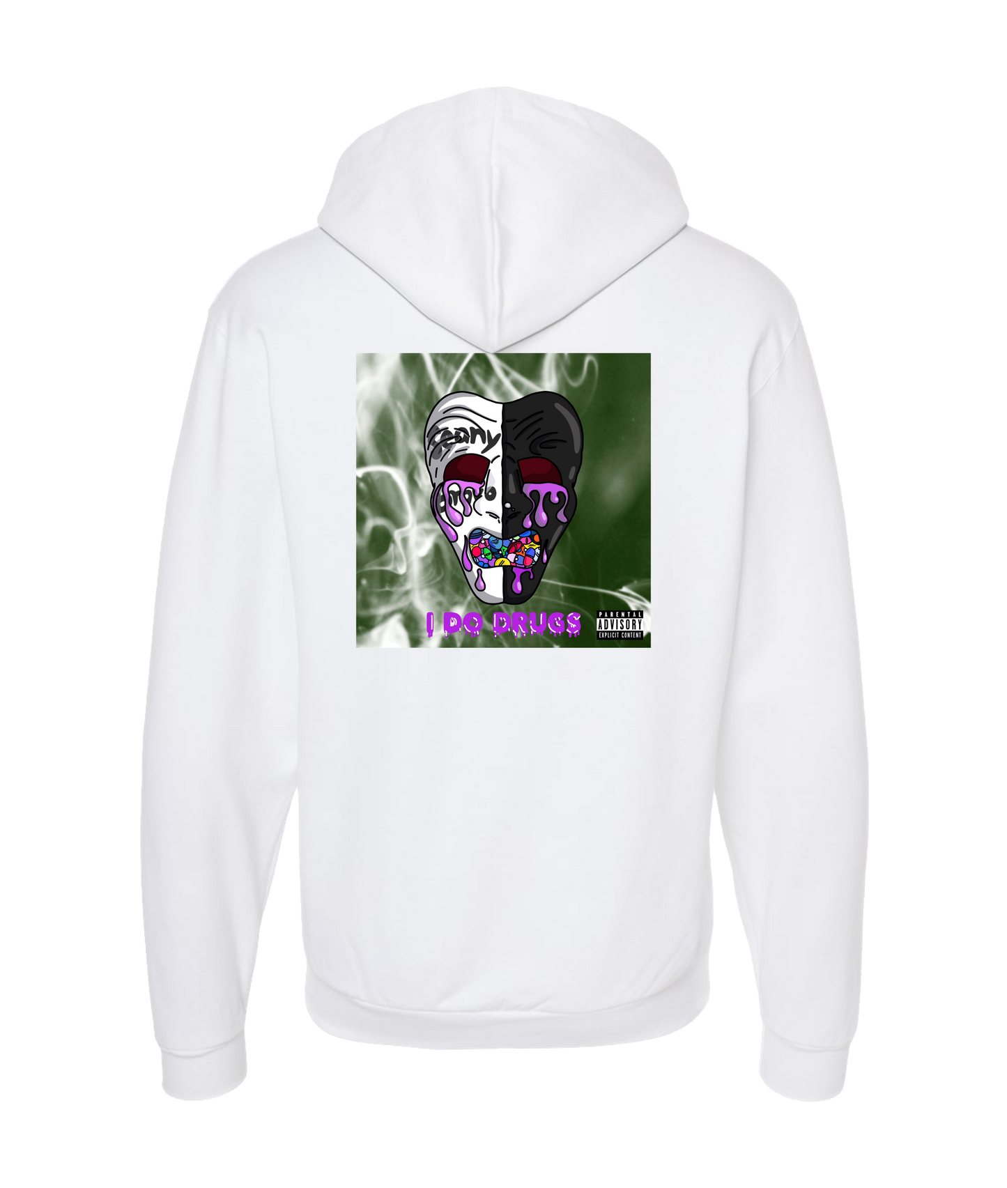 Seany Bravo - I Do Drugs - White Zip Up Hoodie