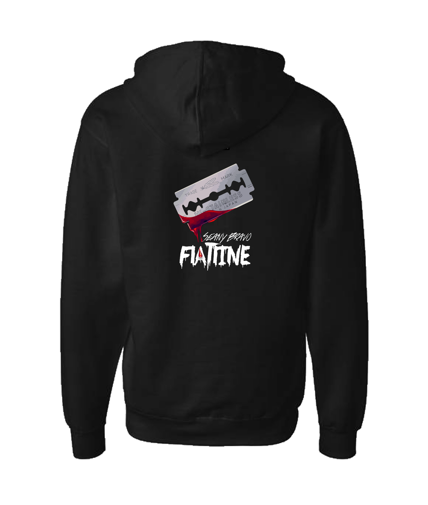 Seany Bravo - Flatline - Black Zip Up Hoodie
