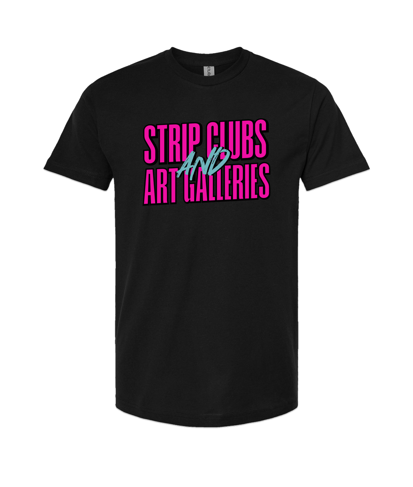 StripClubs and Art Galleries - Logo Tee - Black T-Shirt
