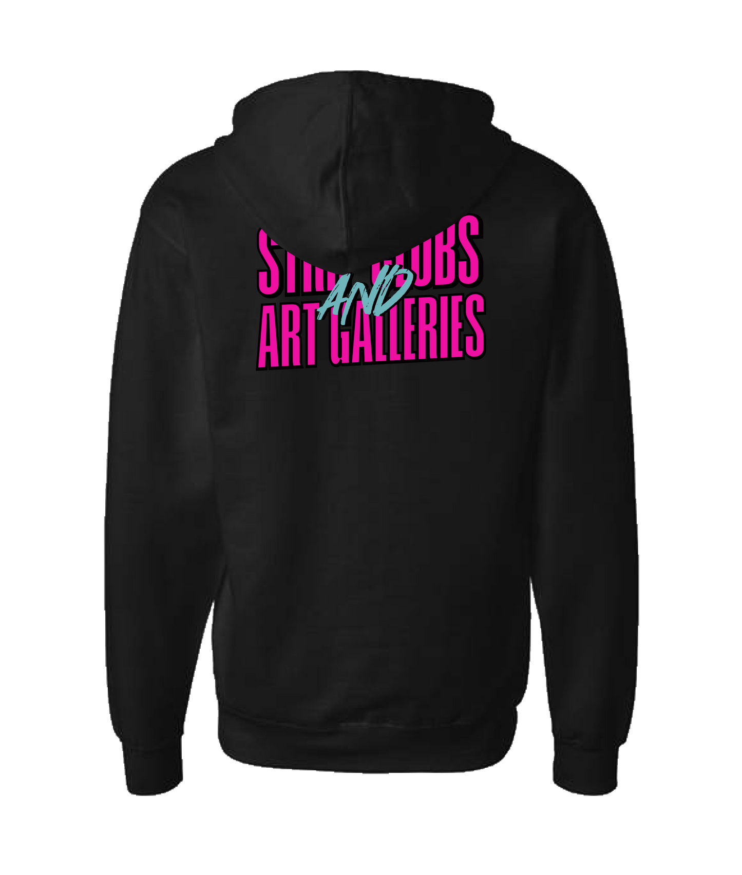 StripClubs and Art Galleries - Logo Tee - Black Zip Up Hoodie
