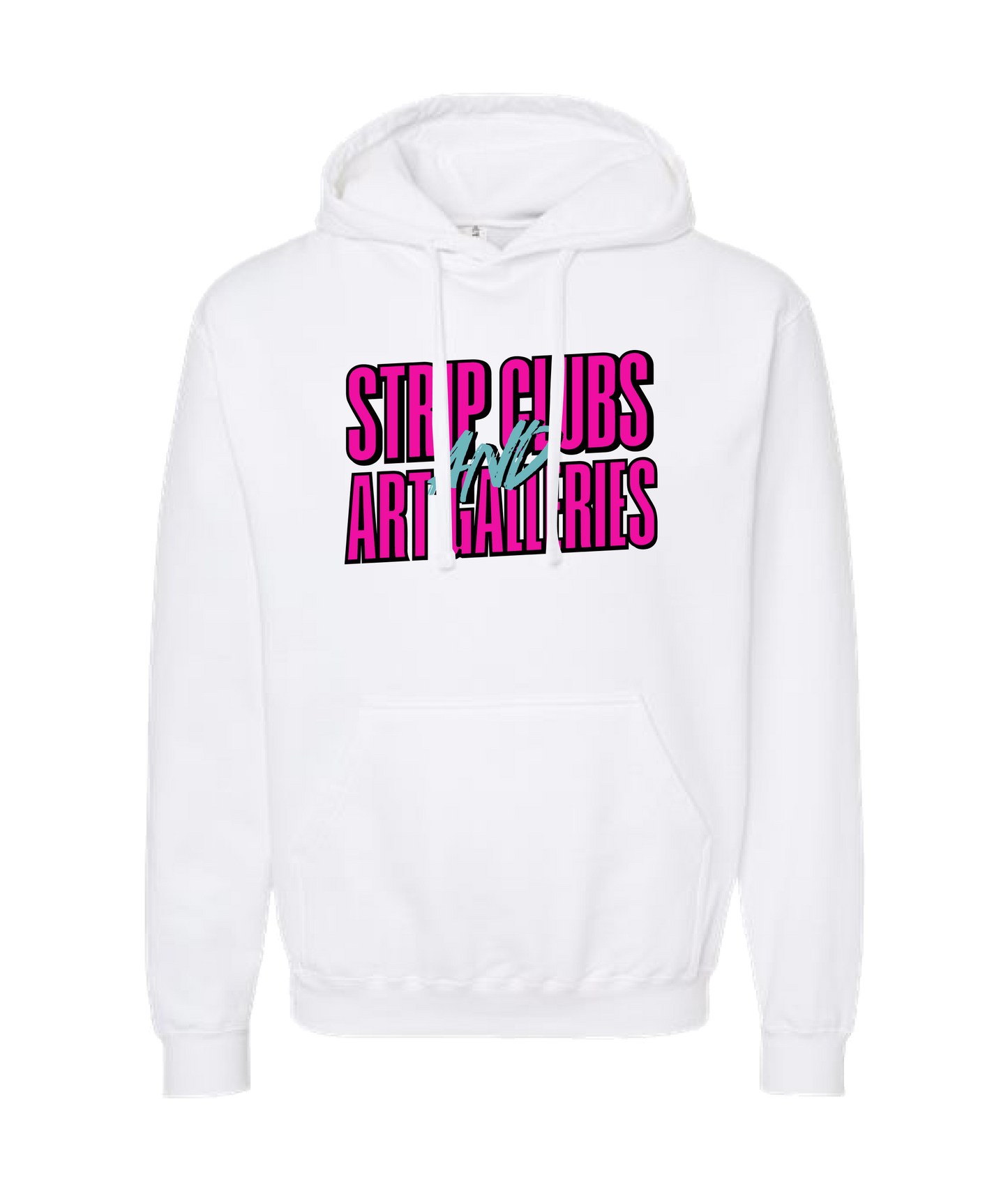 StripClubs and Art Galleries - Logo Tee - White Hoodie