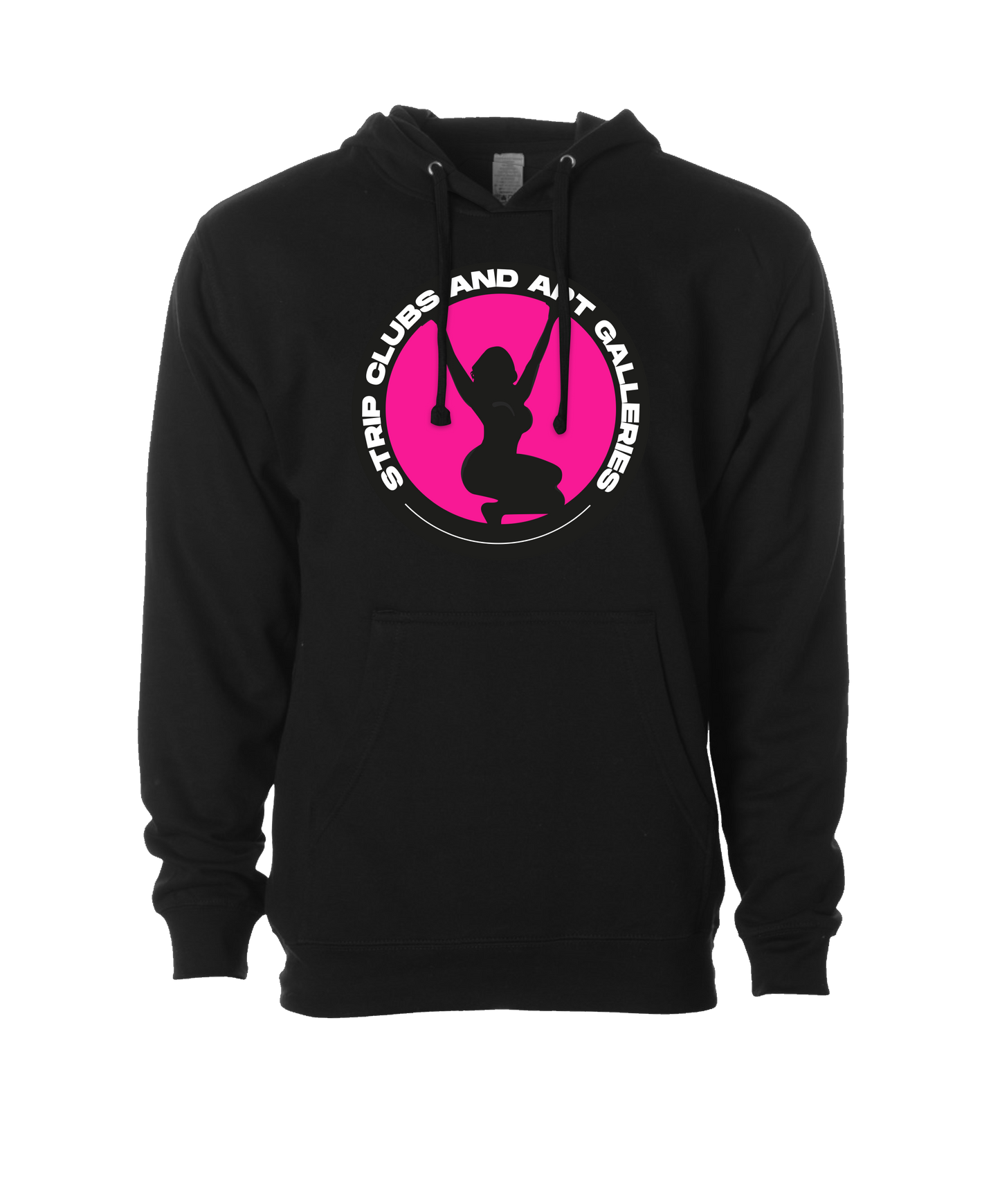 StripClubs and Art Galleries - Patch Tee - Black Hoodie