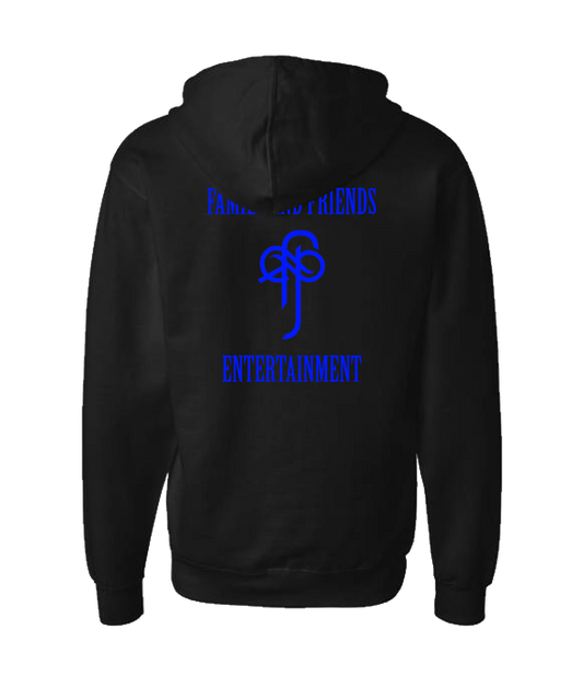 Sincrawford - Family and Friends Ent. (Blue) - Black Zip Up Hoodie