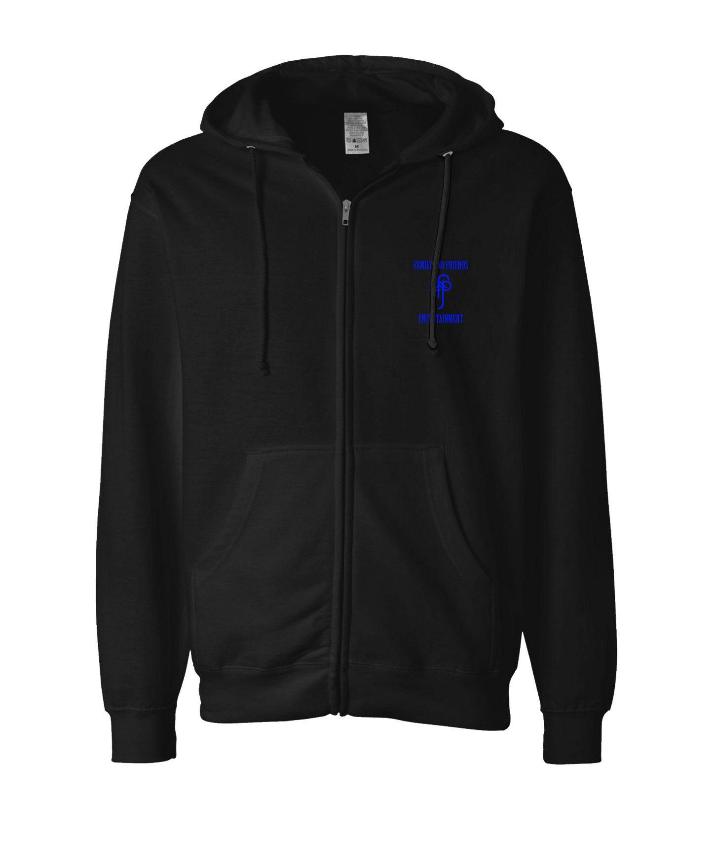 Sincrawford - Family and Friends Ent. (Blue) - Black Zip Up Hoodie