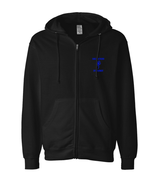 Sincrawford - Family and Friends Ent. (Blue) - Black Zip Up Hoodie