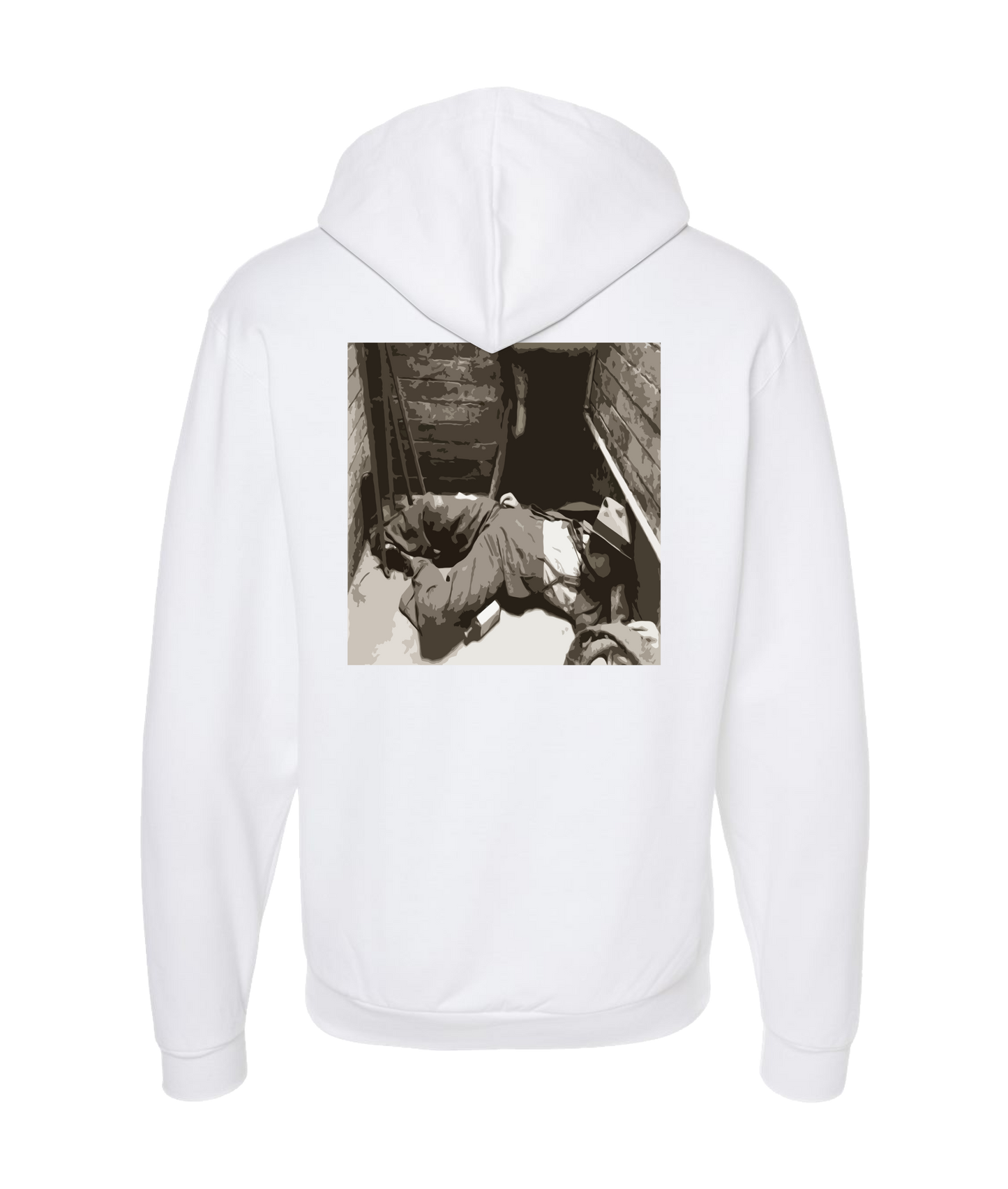 Sincrawford - Man Down - White Zip Up Hoodie