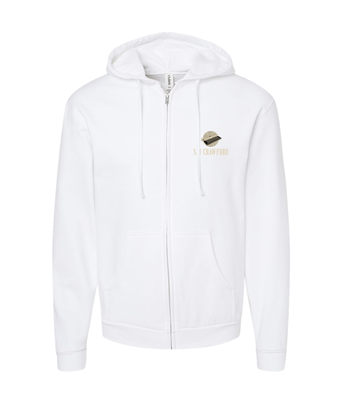 Sincrawford - Drum Machine - White Zip Up Hoodie