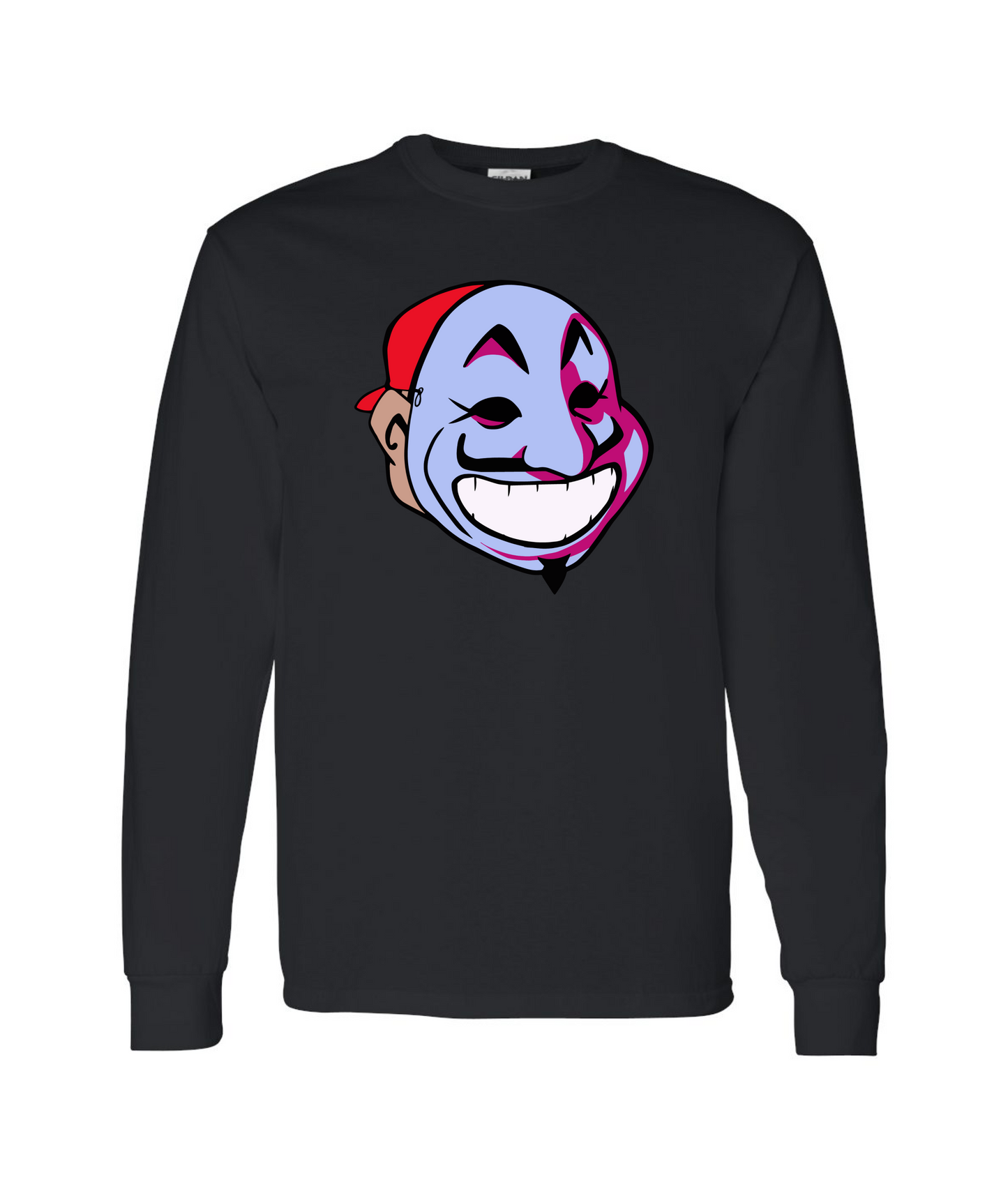 Shadow Creek Entertainment - Face Logo - Black Long Sleeve T