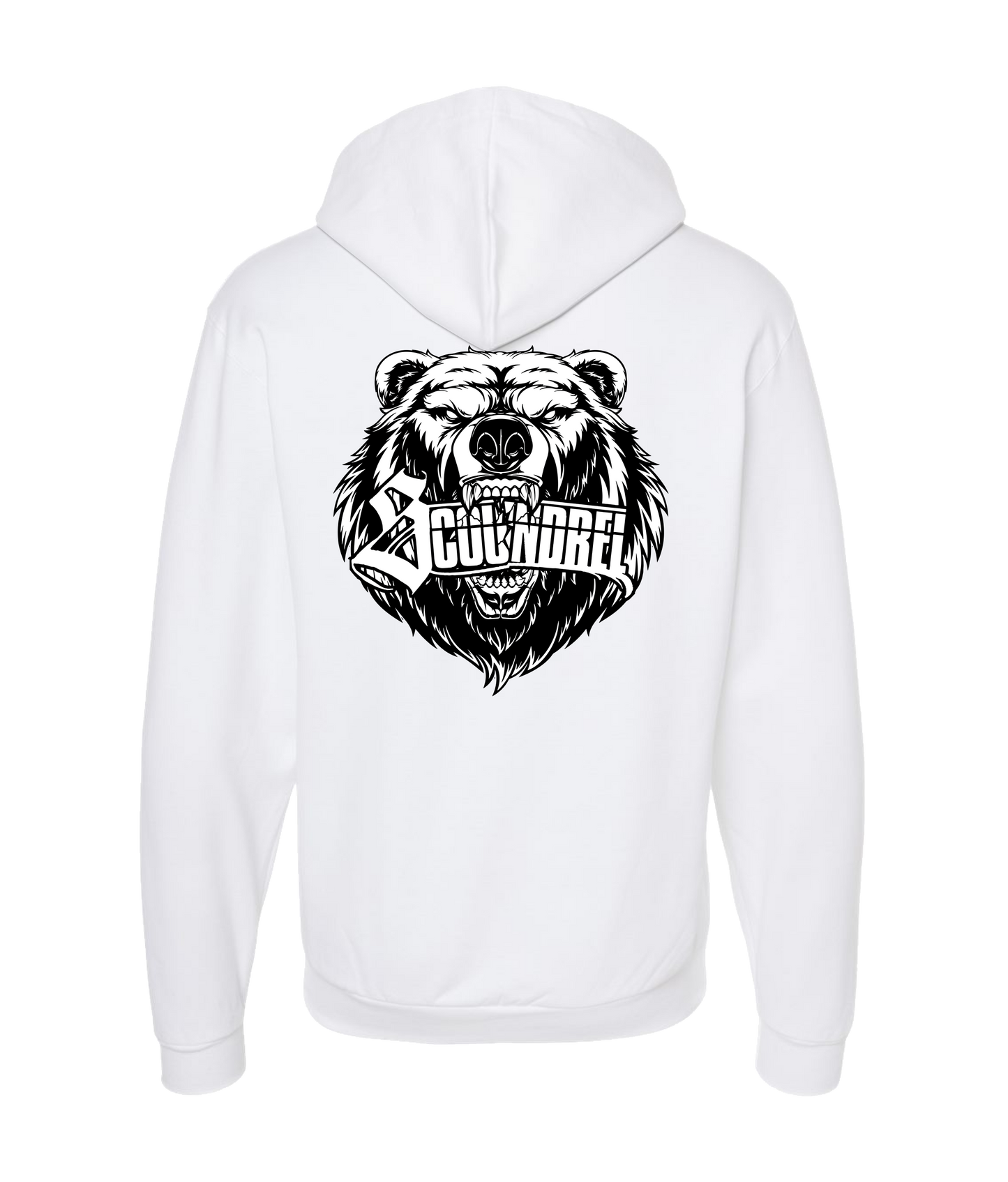 Scoundrel - Bear - White Zip Up Hoodie