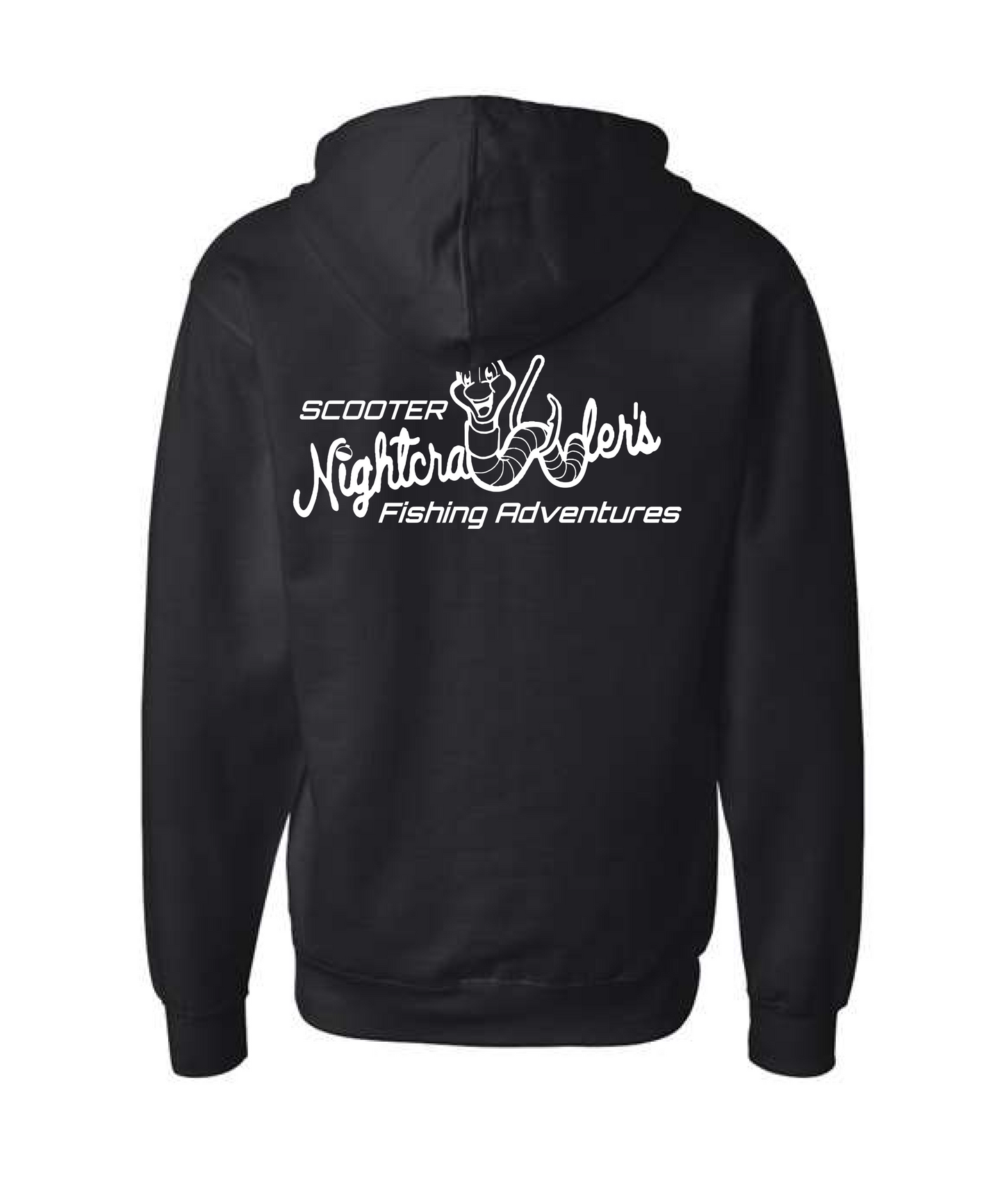 V-SCNTOP - Scooter Nightcrawler BW - Black Zip Up Hoodie