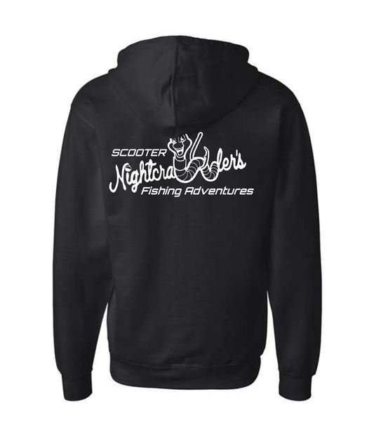 V-SCNTOP - Scooter Nightcrawler BW - Black Zip Up Hoodie