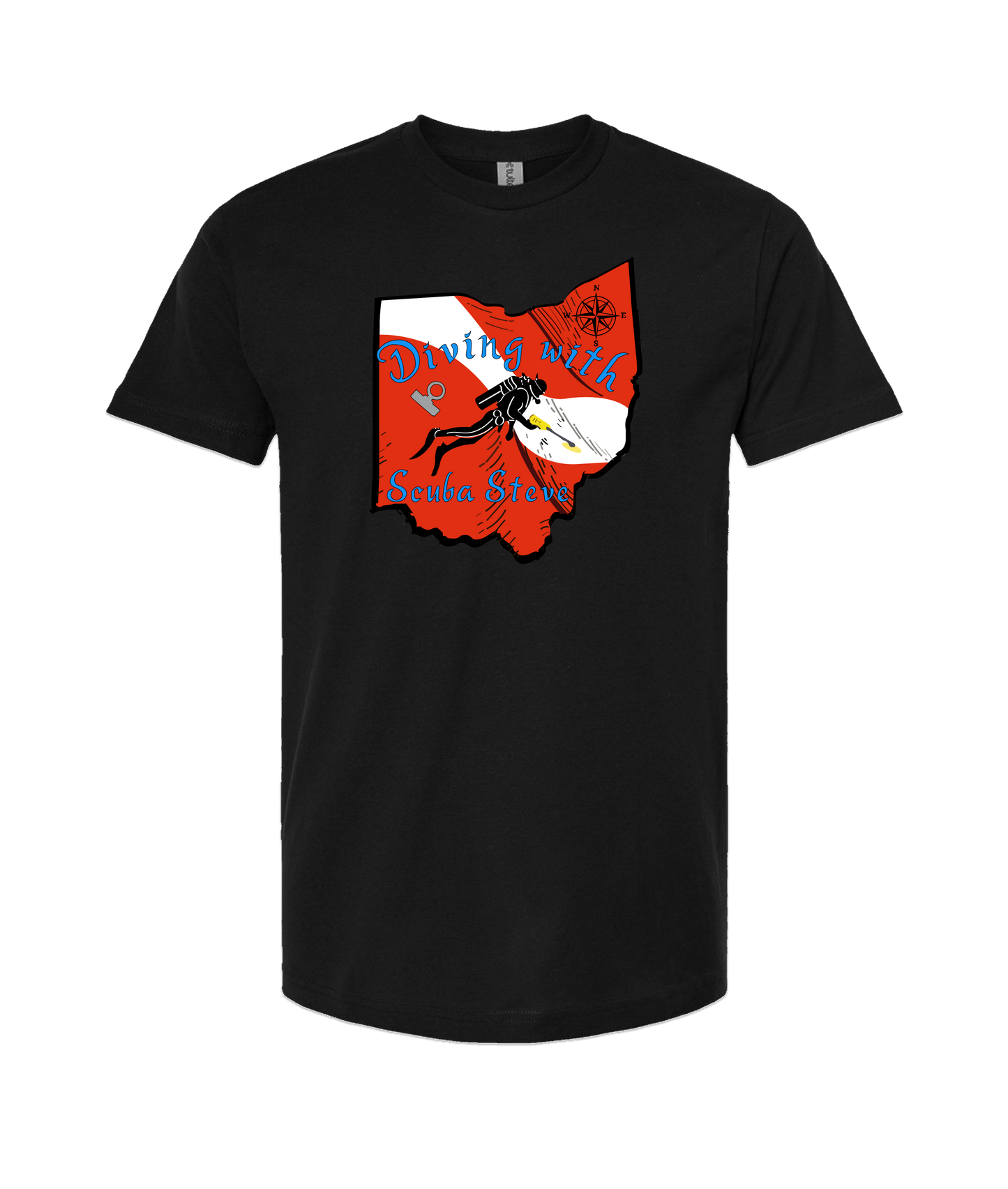 Scuba Steve - NAUI I - Black T-Shirt