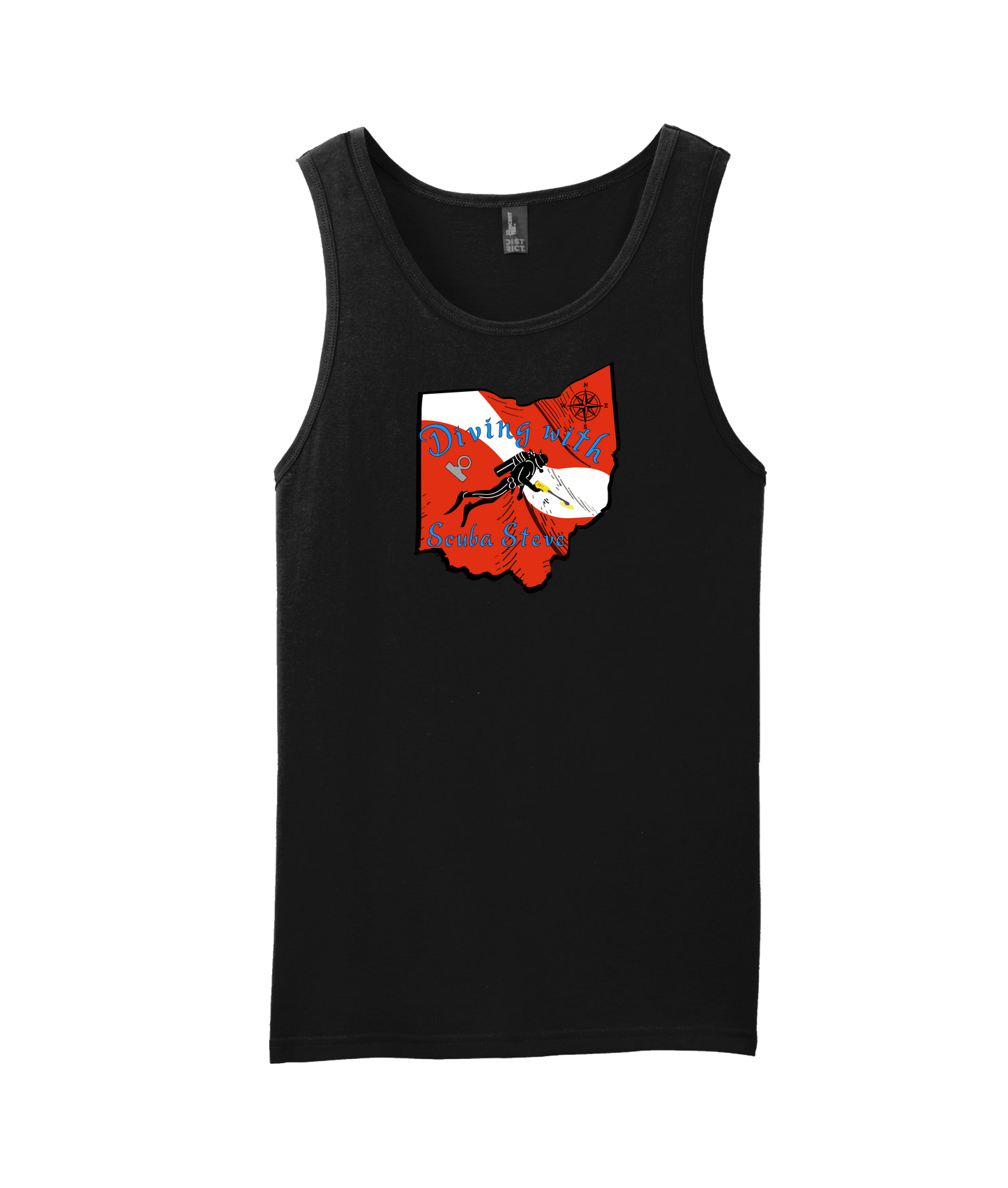 Scuba Steve - NAUI I - Black Tank Top