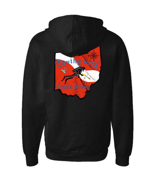 V-SCSTTOP - DESIGN 1 - Black Zip Up Hoodie