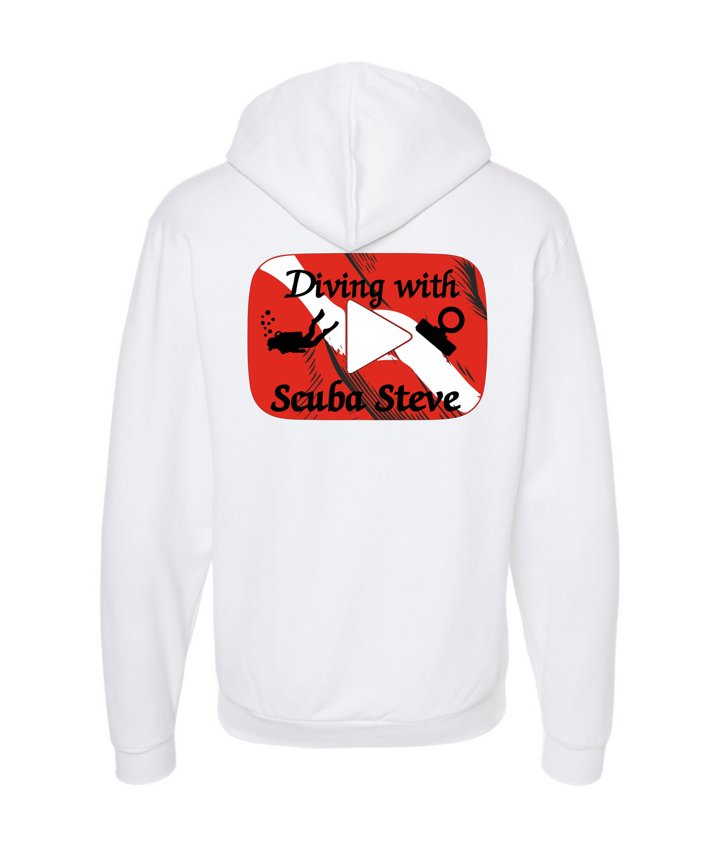Scuba Steve - PLAY - White Zip Up Hoodie