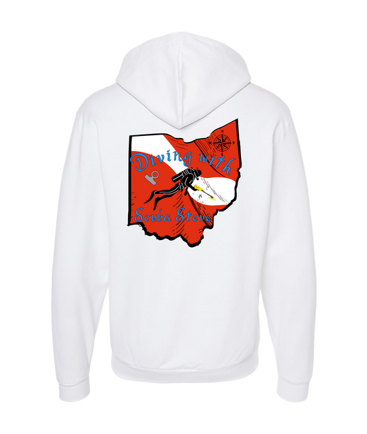 V-SCSTTOP - DESIGN 1 - White Zip Up Hoodie