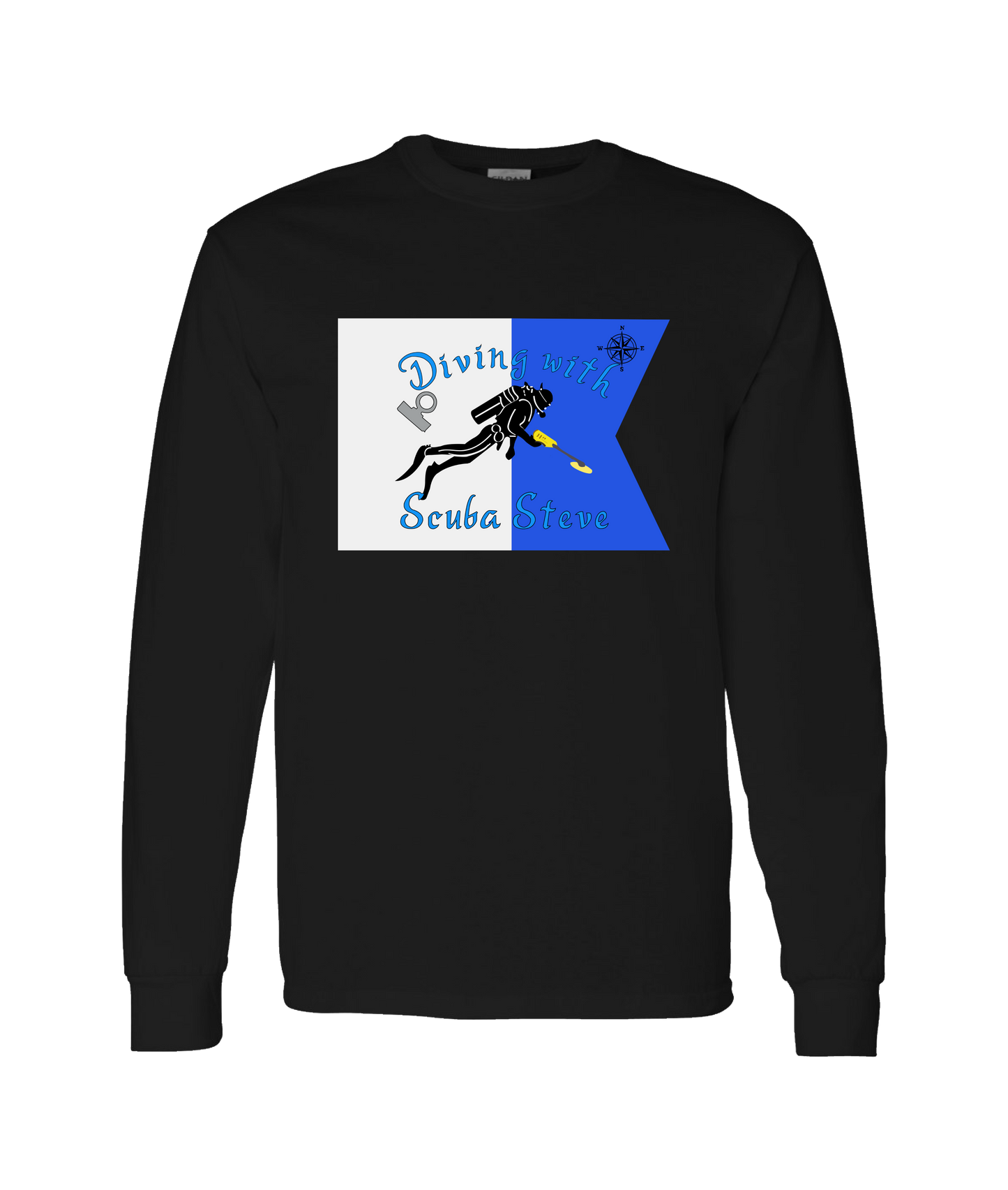 Scuba Steve - Diving with Scuba Steve - Black Long Sleeve T