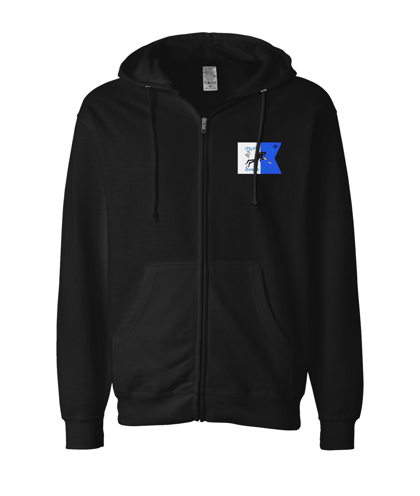 Scuba Steve - Diving with Scuba Steve - Black Zip Up Hoodie