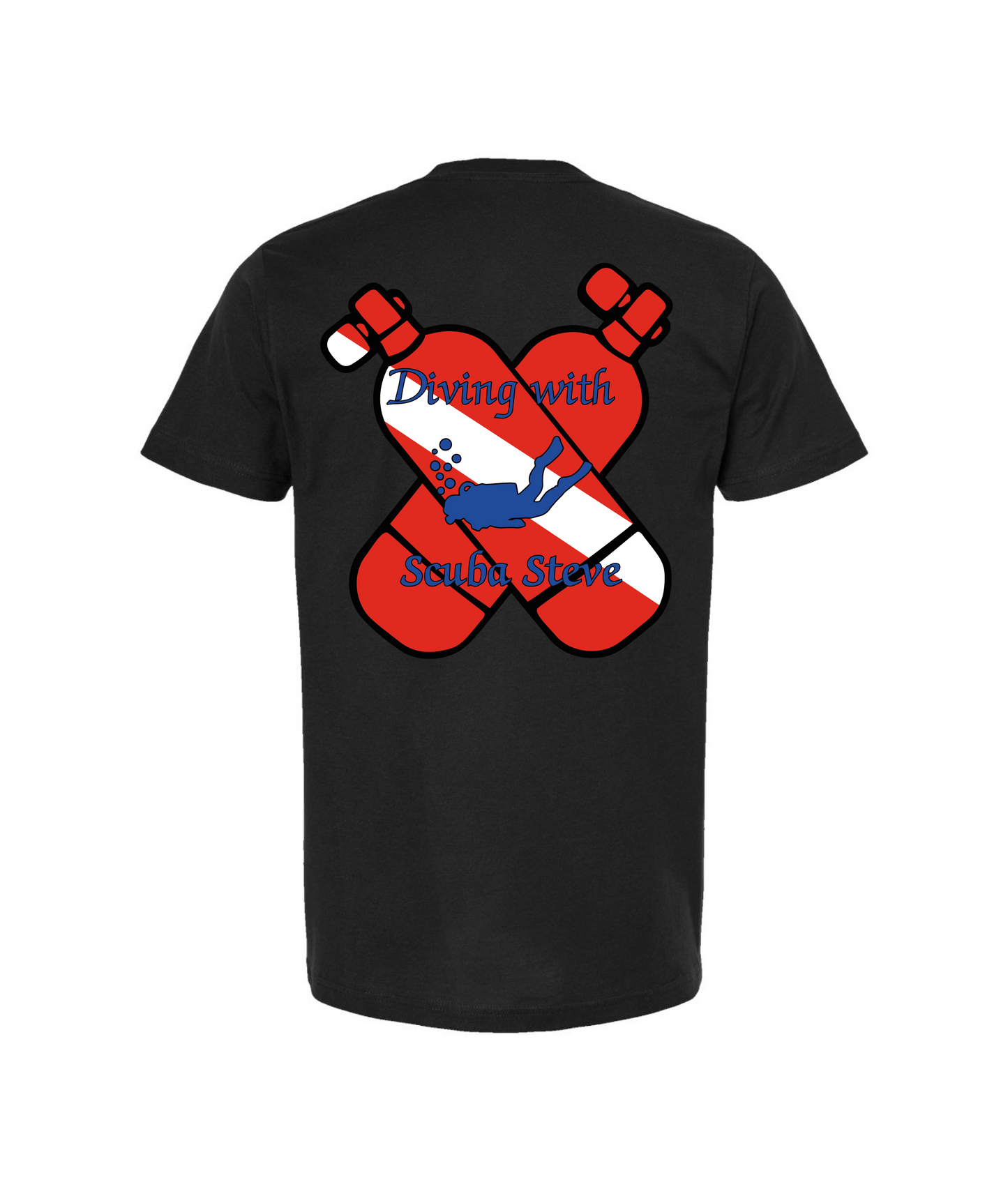 Scuba Steve - OXYGEN TANK - Black T-Shirt