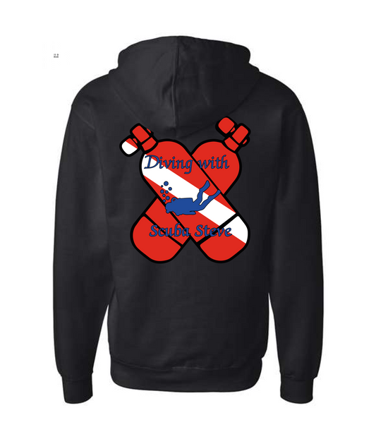 V-SCSTTOP - DESIGN 4 - Black Zip Up Hoodie