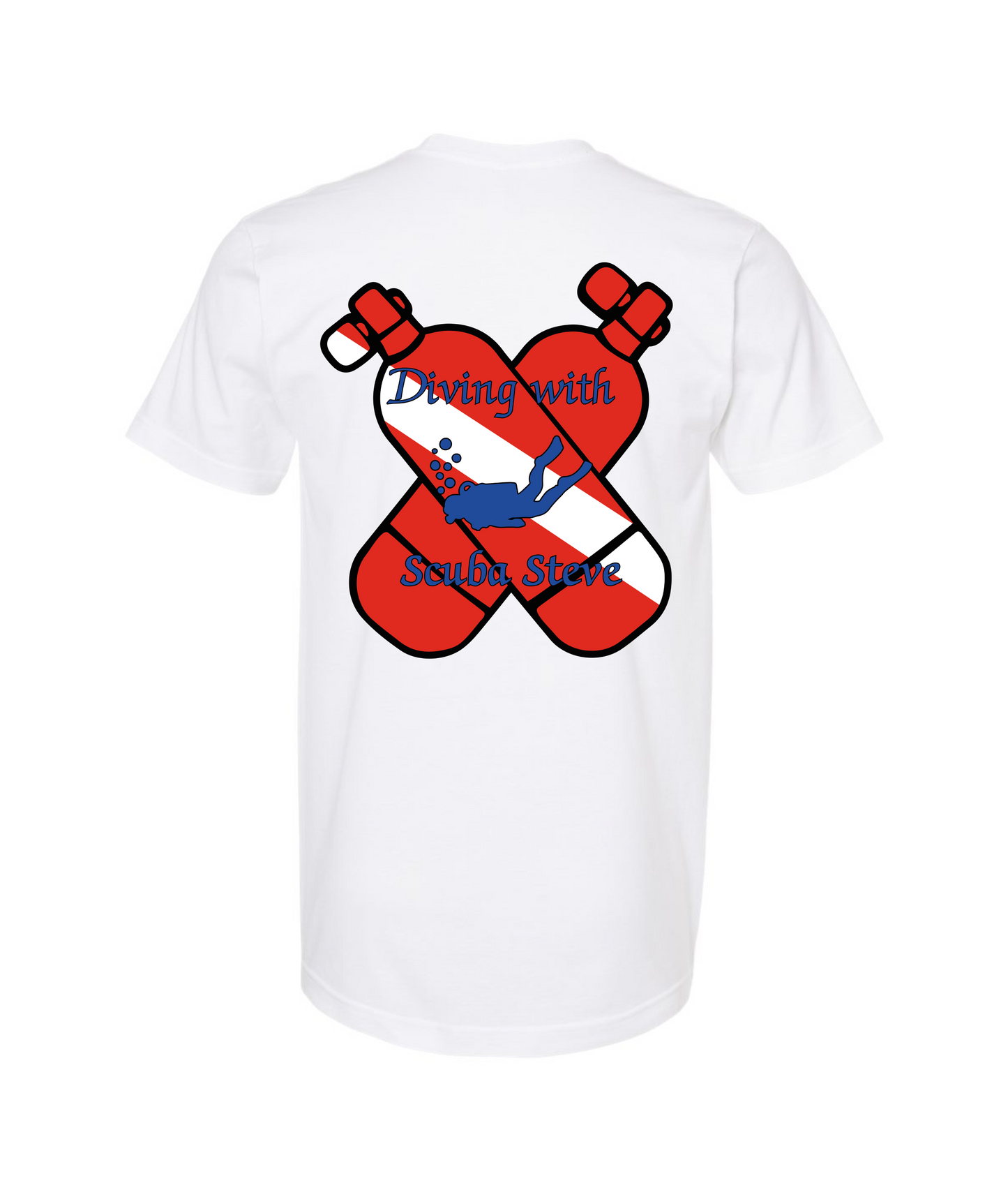 Scuba Steve - OXYGEN TANK - White T-Shirt