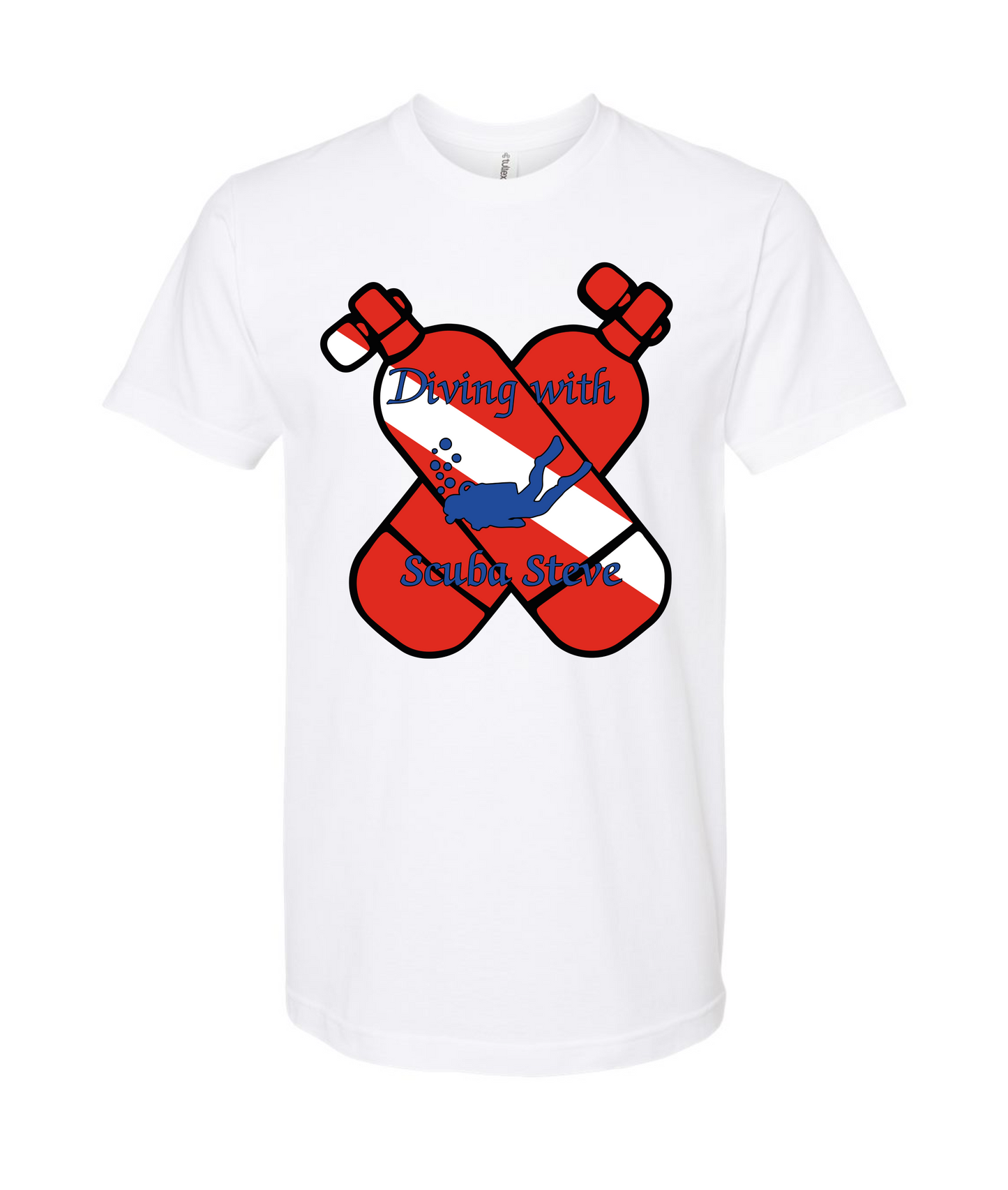 Scuba Steve - OXYGEN TANK - White T-Shirt